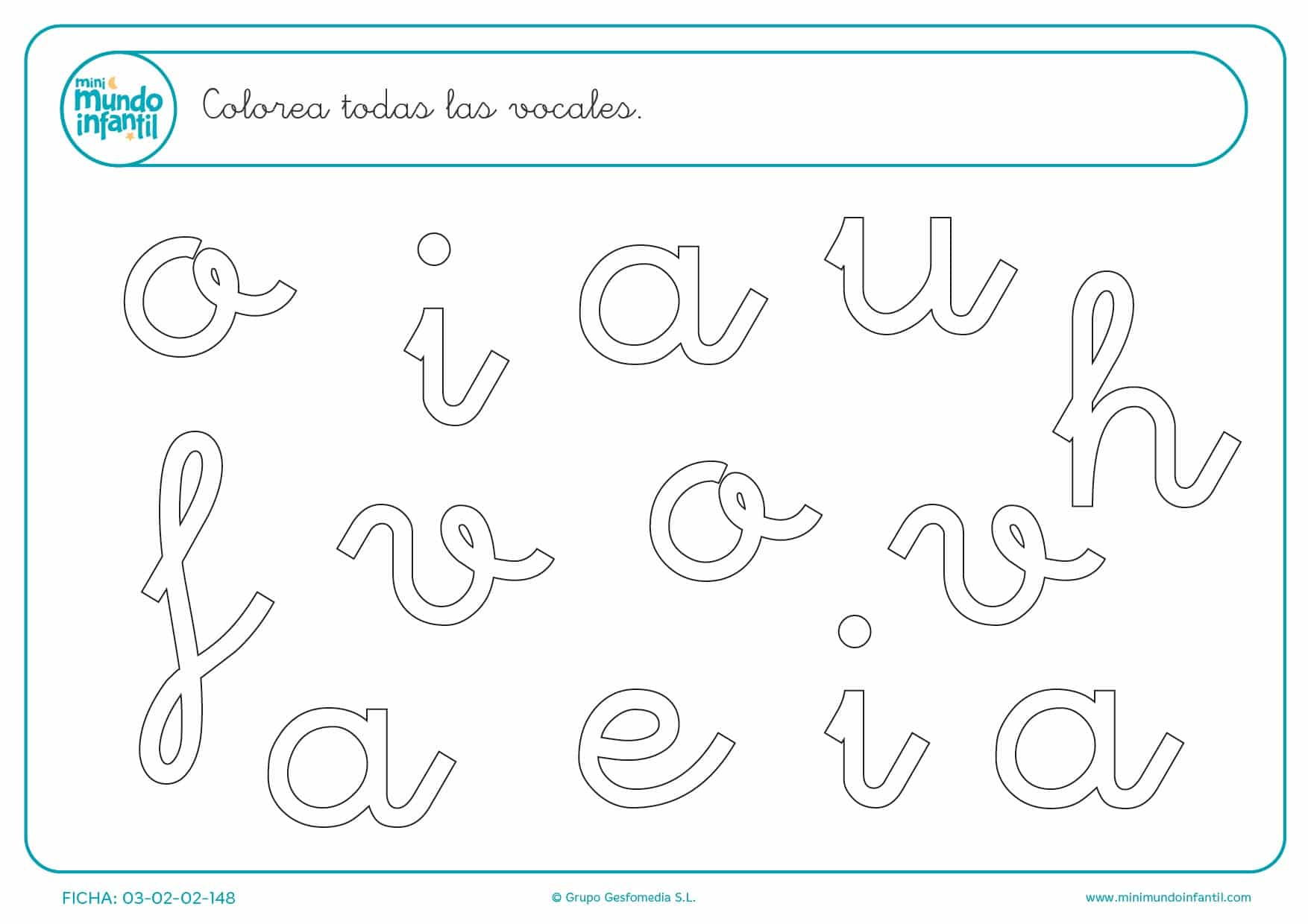 Las vocales minusculas para colorear - Imagui