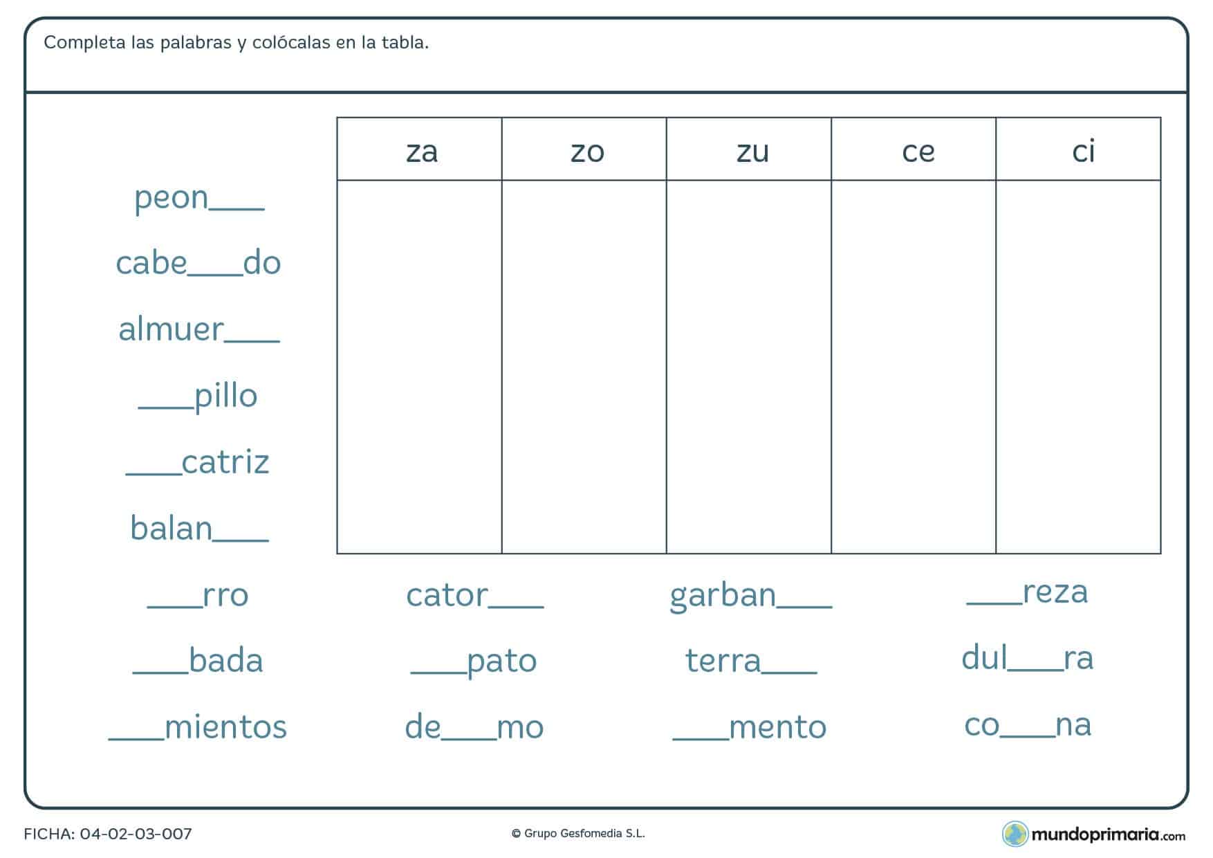 cuarto silabas ficha de completar la palabra con la s 237 laba que falta para cuarto silabas ficha de completar la palabra con la s 237 laba que falta para