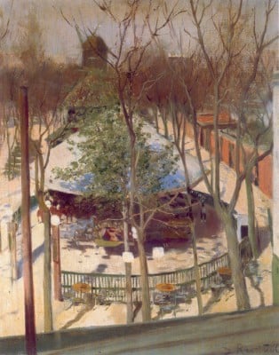 Rusiñol pintó los jardines del Moulin de la Galette en la tranquilidad del amanecer