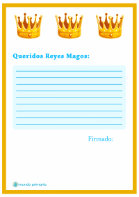 Carta a los Reyes Magos para imprimir