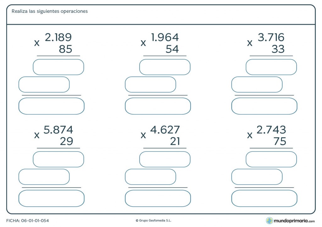 Ficha De Solucionar Multiplicaciones De 2 Cifras Para - vrogue.co