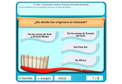 Paso 2: seguir las indicaciones del juego sobre el cepillo de dientes