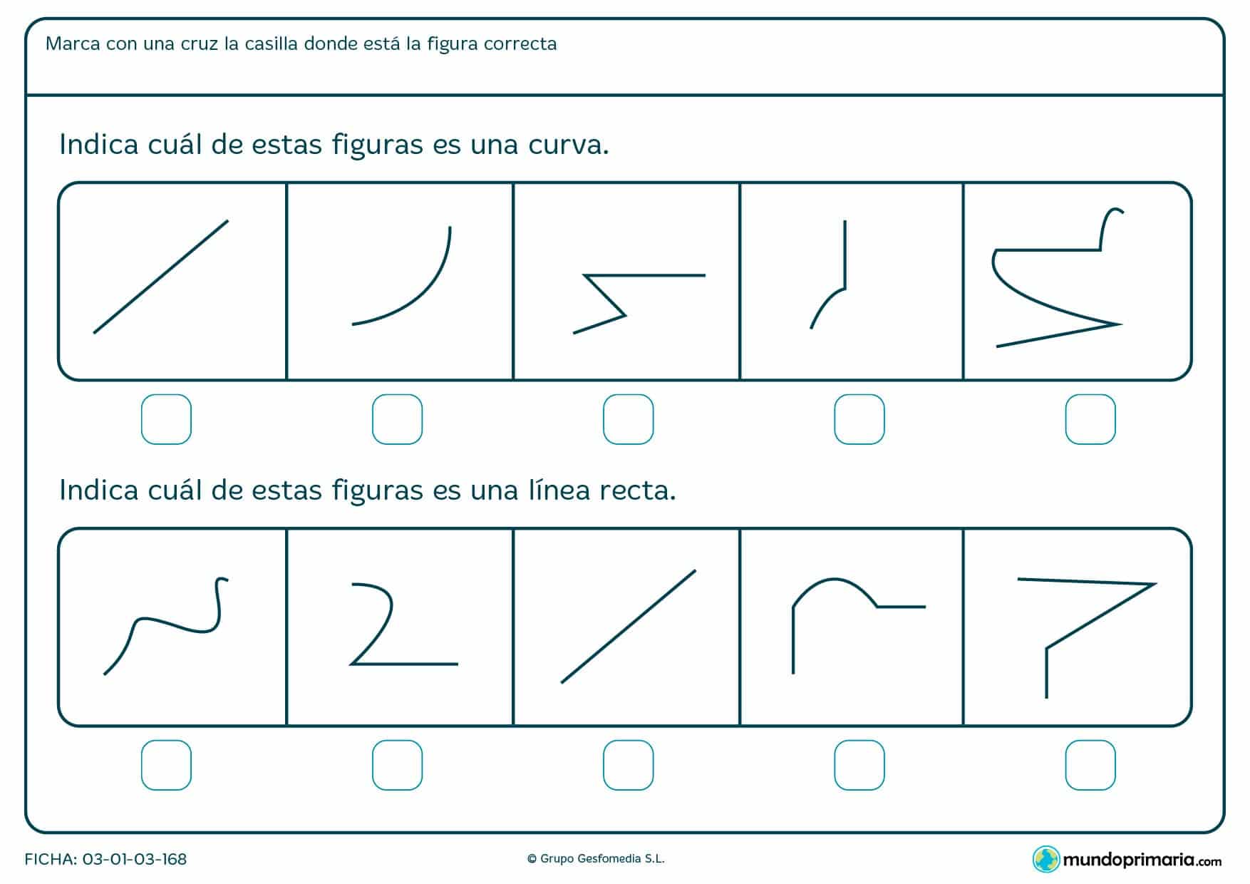 Ficha de líneas para primaria: Puedes descargar estas fichas de líneas para imprimir gratis