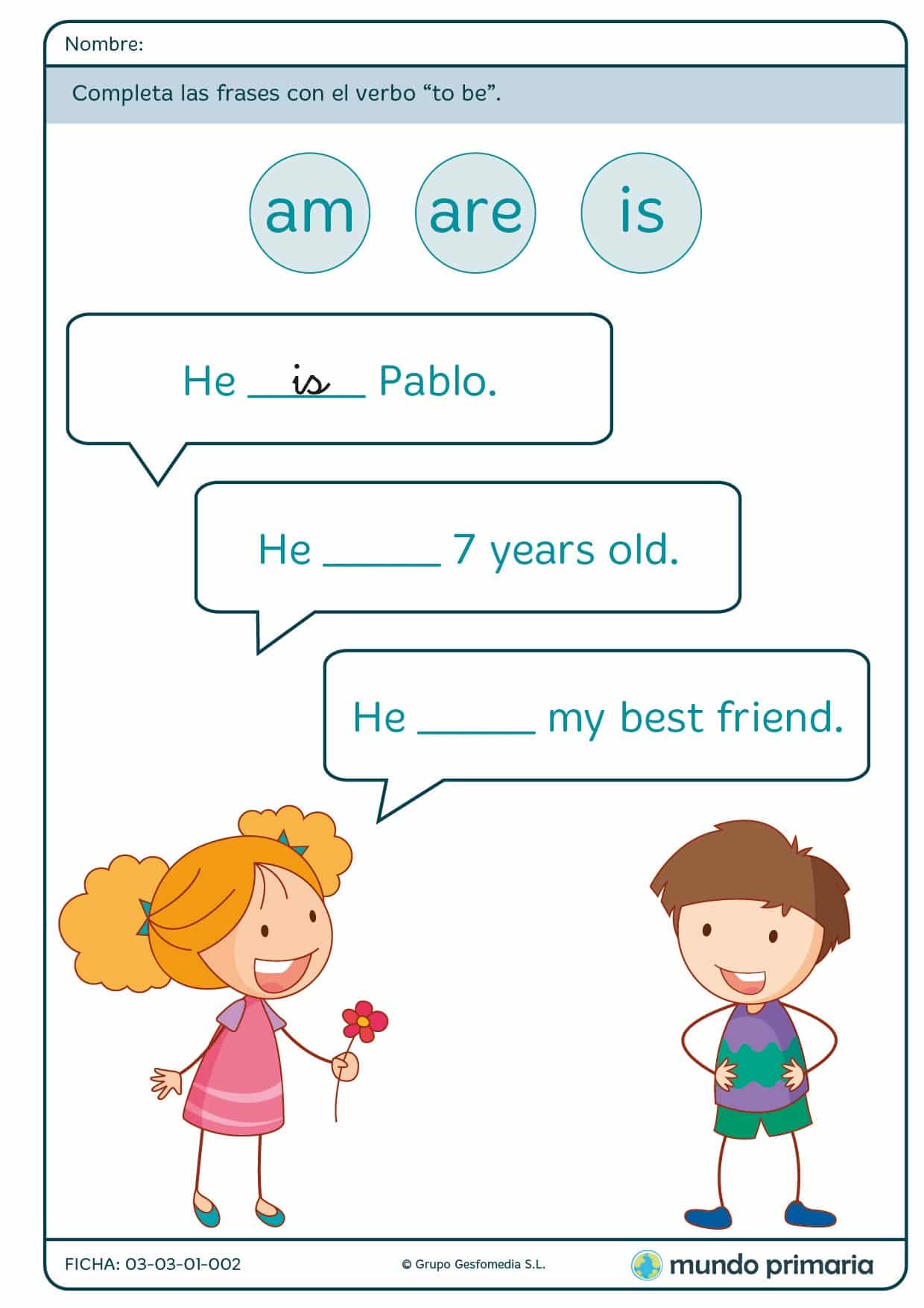 Ficha de edad para 1º de primaria