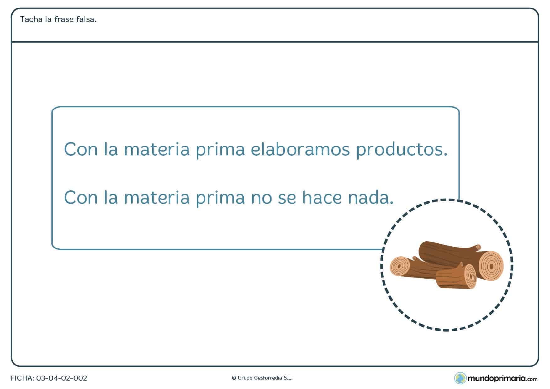 Ficha de la elaboración de productos para primaria con ejercicios para aprender