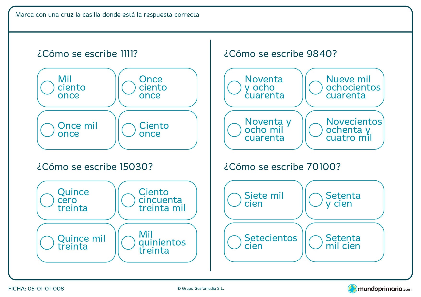 Ficha de caligrafiar números correctamente para que coincida con el de la cifra.