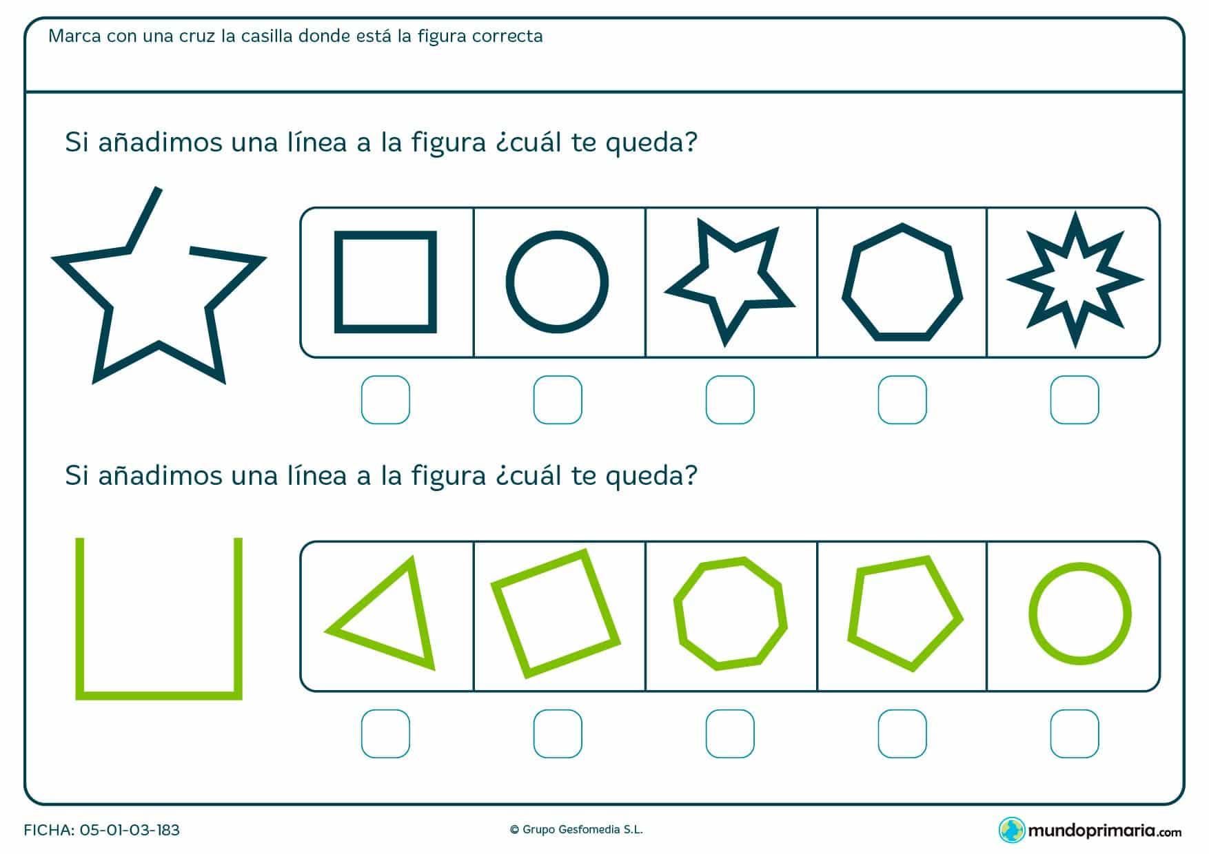 Geometría ejercicios tercero primaria