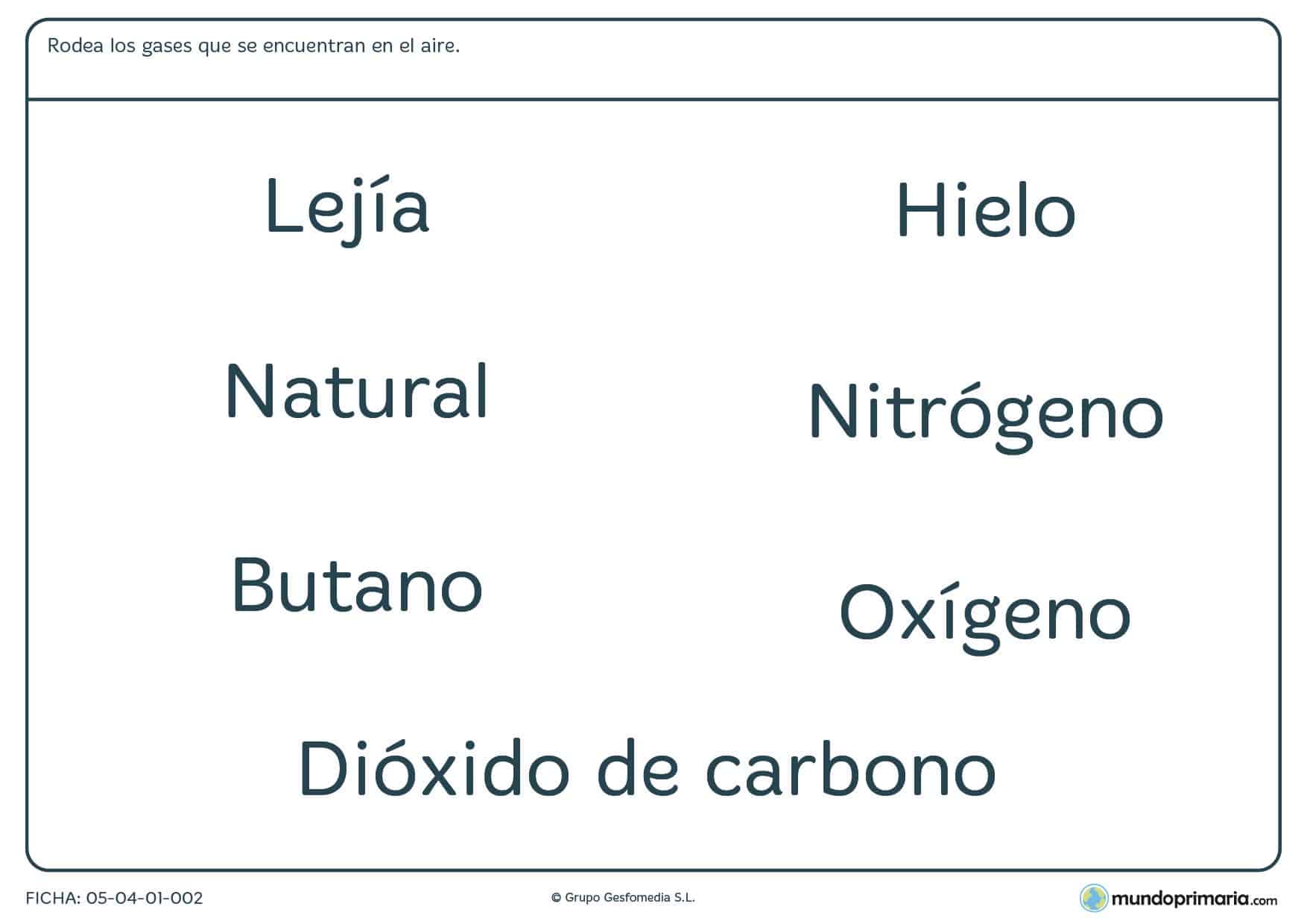 Ejercicios ciencias naturales 3 primaria