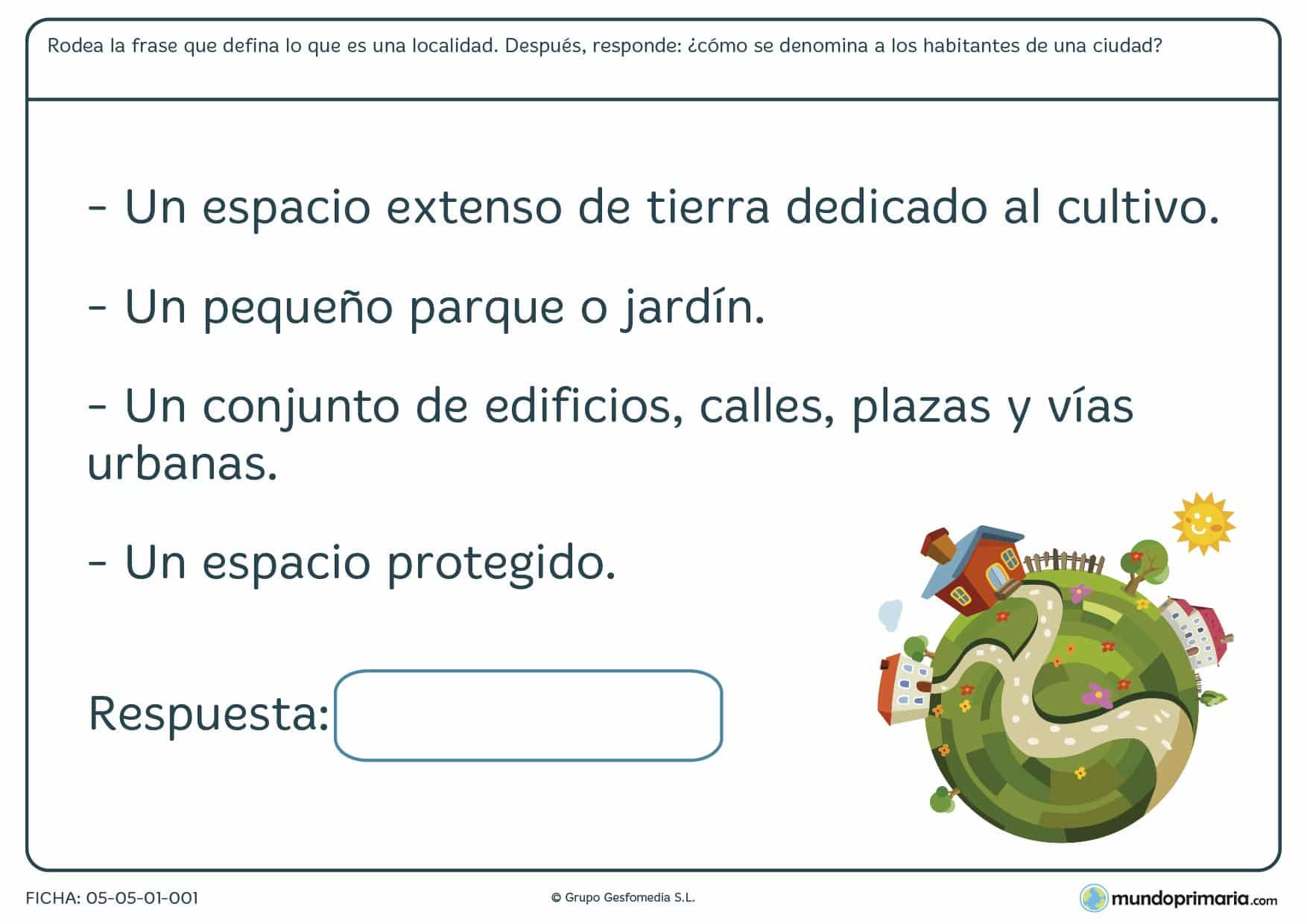 Ejercicios ciencias sociales para niños