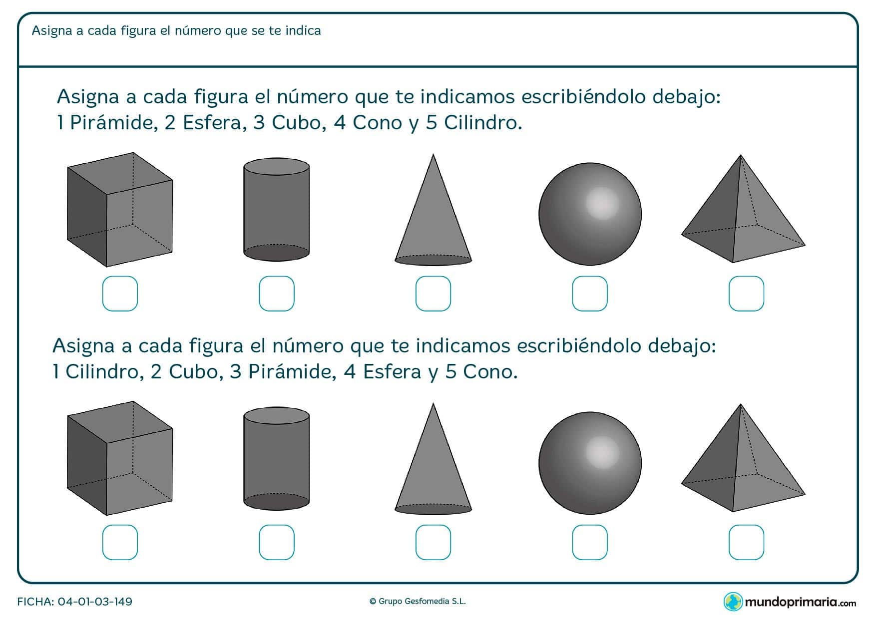 Ficha de nombre de figura geométrica en la que clasificarás las figuras según sus nombres.