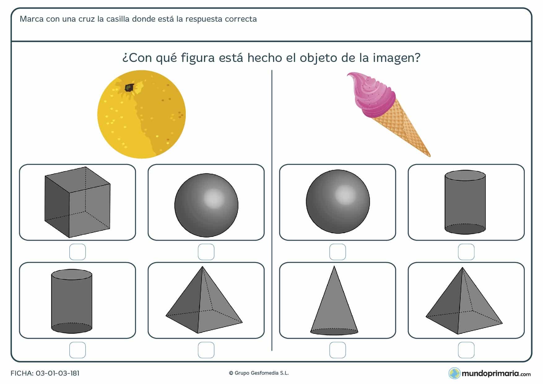 Primaria ejercicios Geometría primero