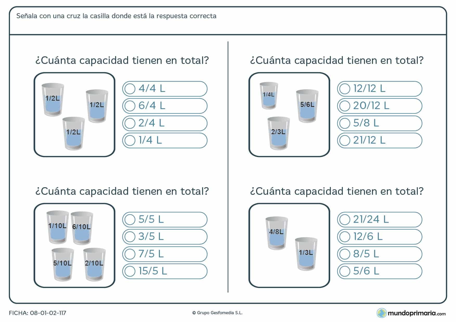 Primaria ejercicios magnitudes sexto
