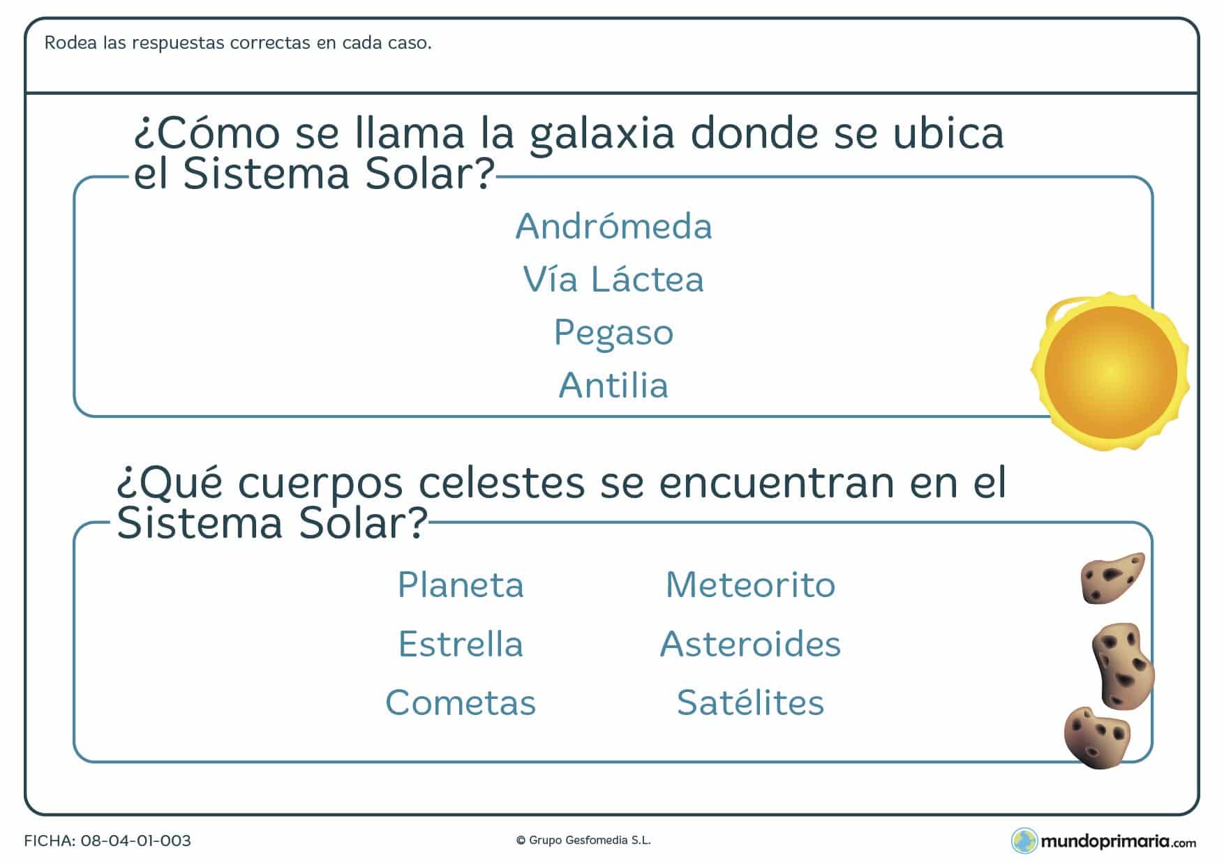 Ejercicios ciencias naturales 6 primaria