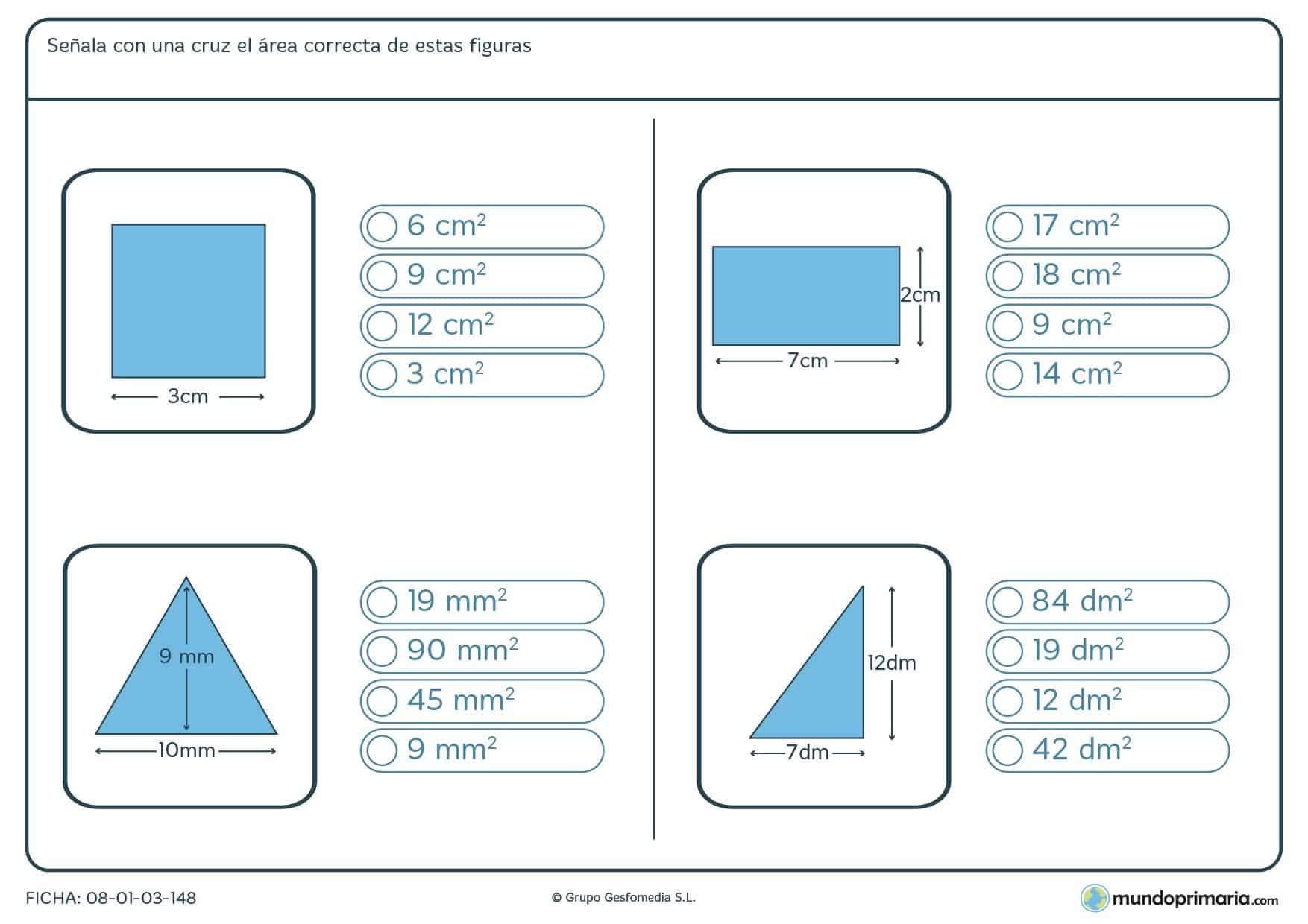 Geometría ejercicios sexto primaria