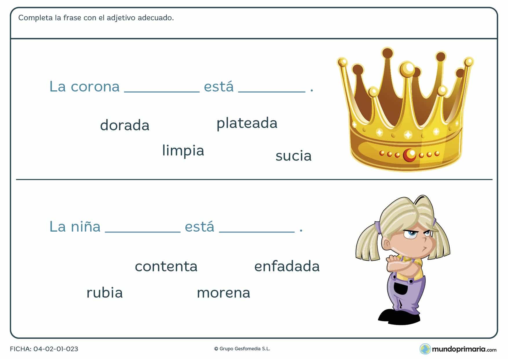 Ejercicios primaria gramática lengua segundo