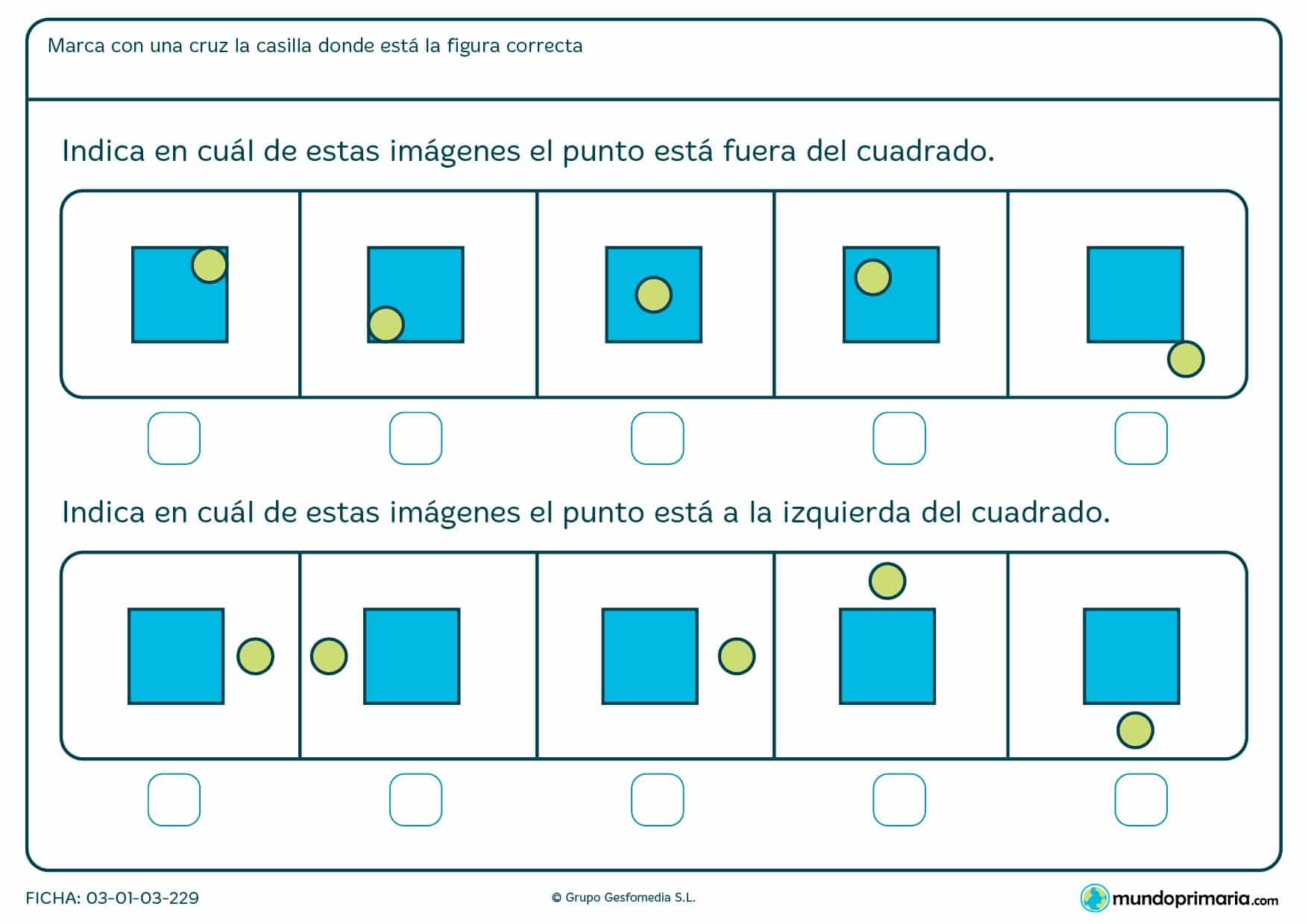 Ficha de afuera e izquierda en el que hay que poner cuál es la imagen correspondiente a lo indicado en el enunciado.