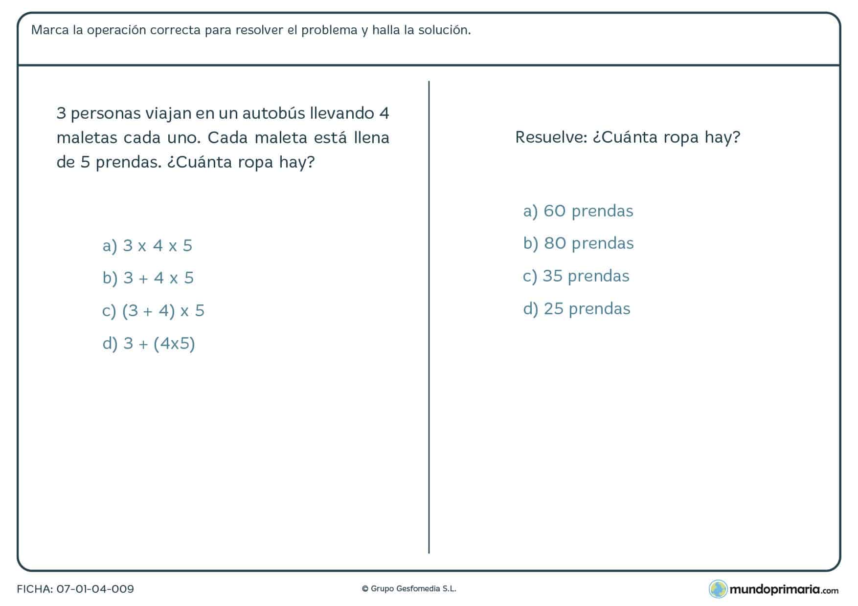 Primaria ejercicios resolución problemas quinto