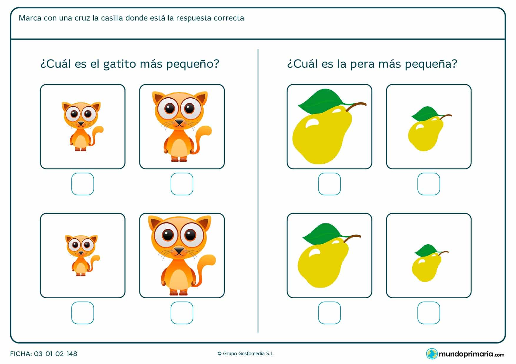 Magnitudes ejercicios primero primaria