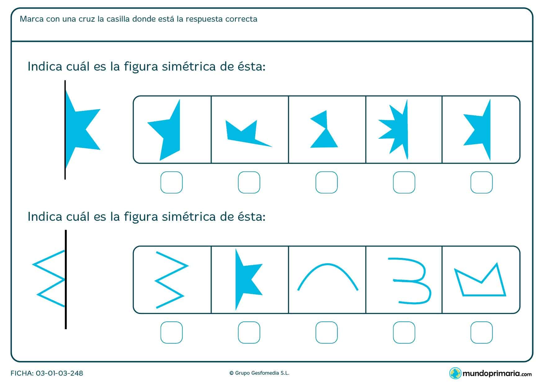 ¿Qué mitad encaja con la figura de la izquierda? Estudia los lados y la forma para descubrirlo.
