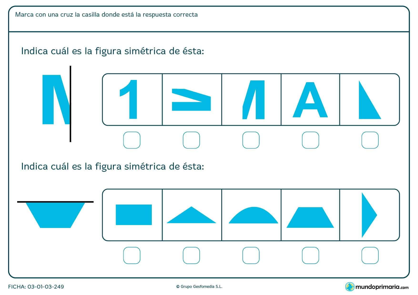 Contempla el aspecto de las formas azuladas. ¿Cuál se acopla con su mitad?