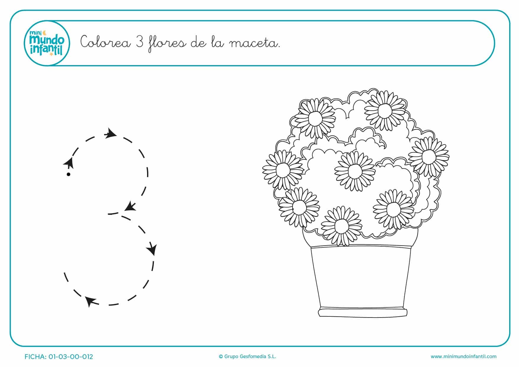 Fichas aprender contar 3 años primaria