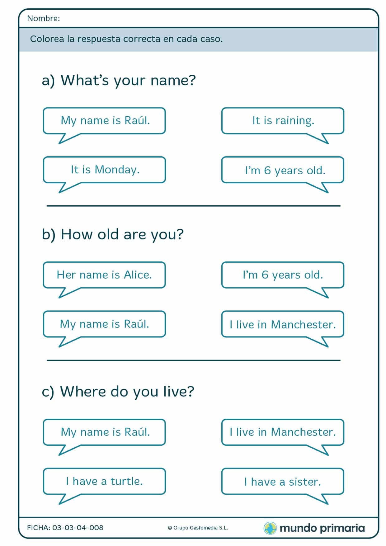 Une cada objeto de clase con la imagen que corresponde para Primaria