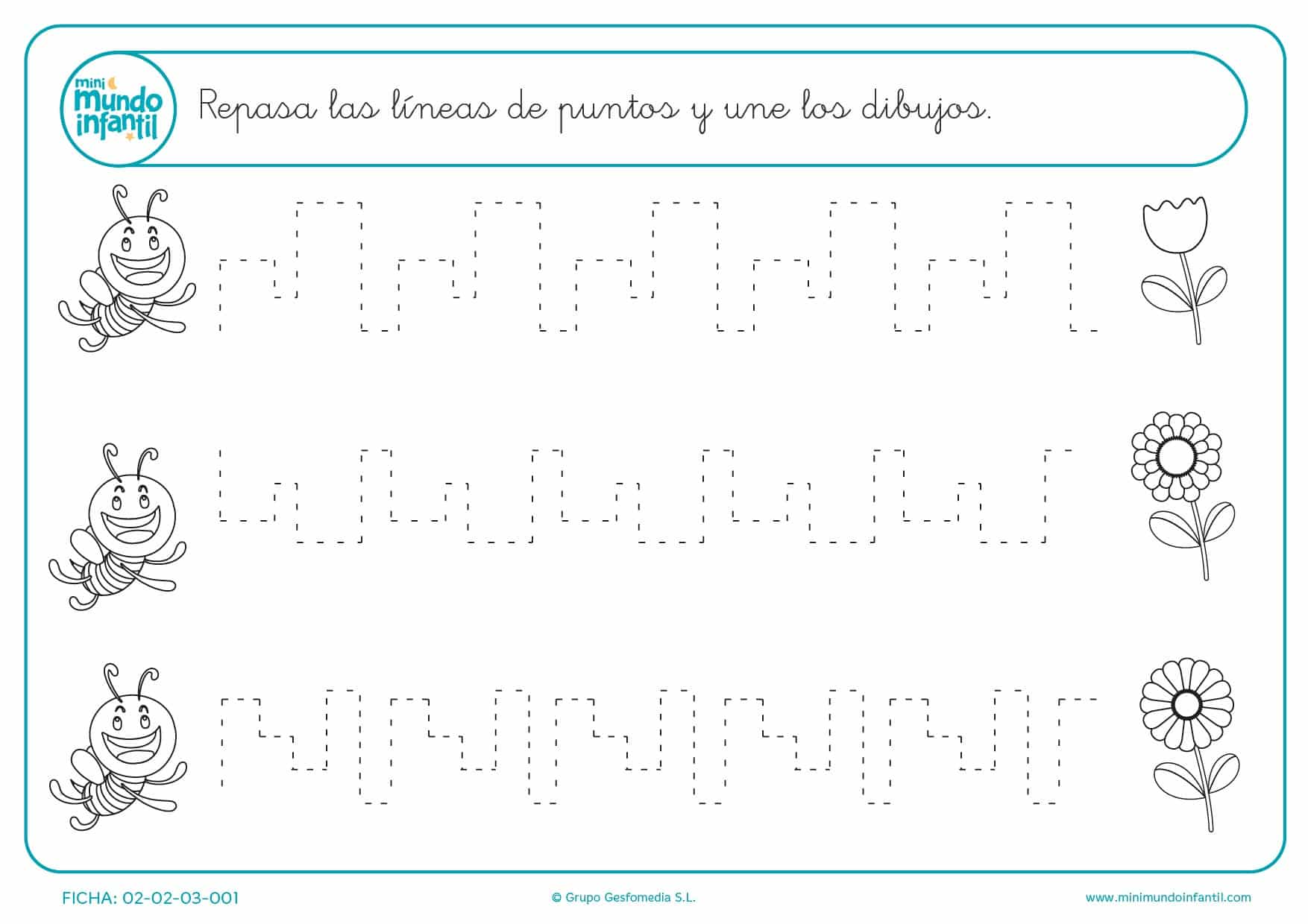 Fichas grafomotricidad 4 años para pintar