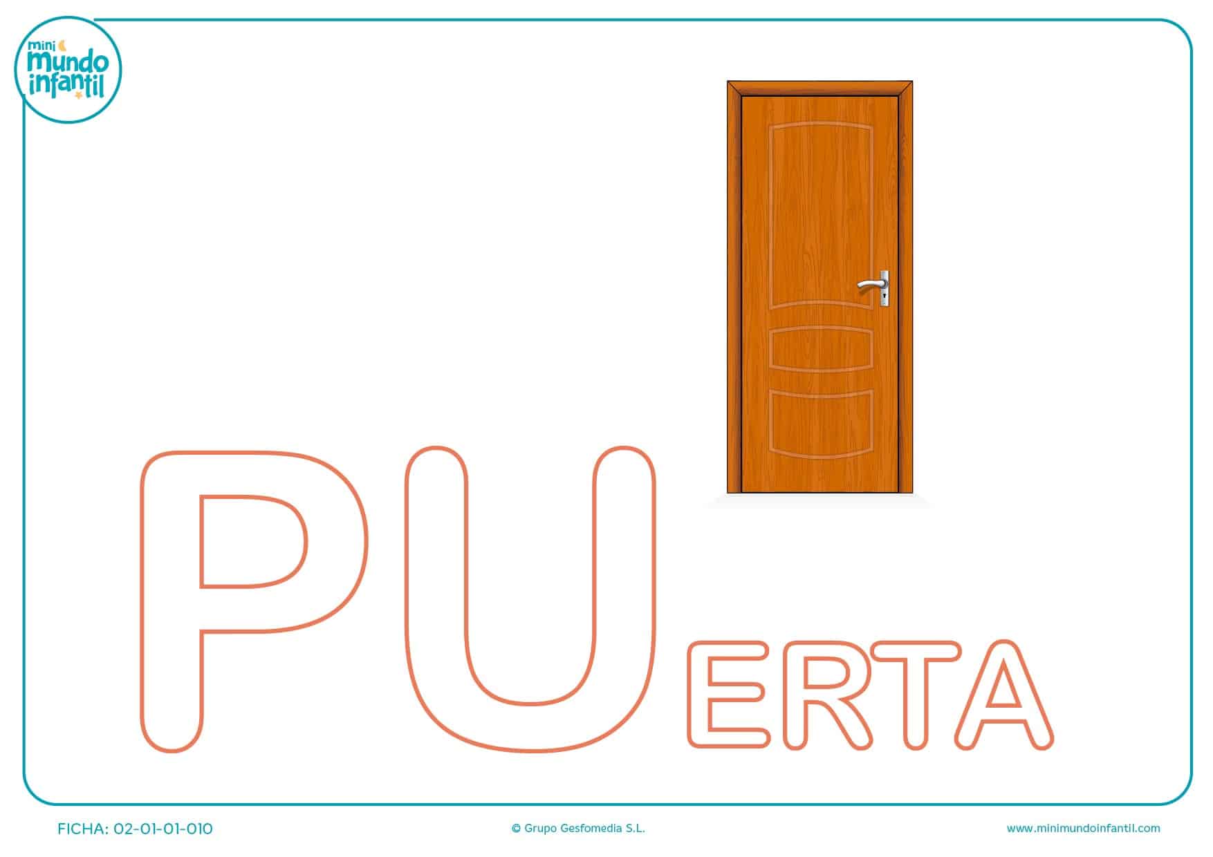 Poner color a las letras PU de puerta en mayúsculas