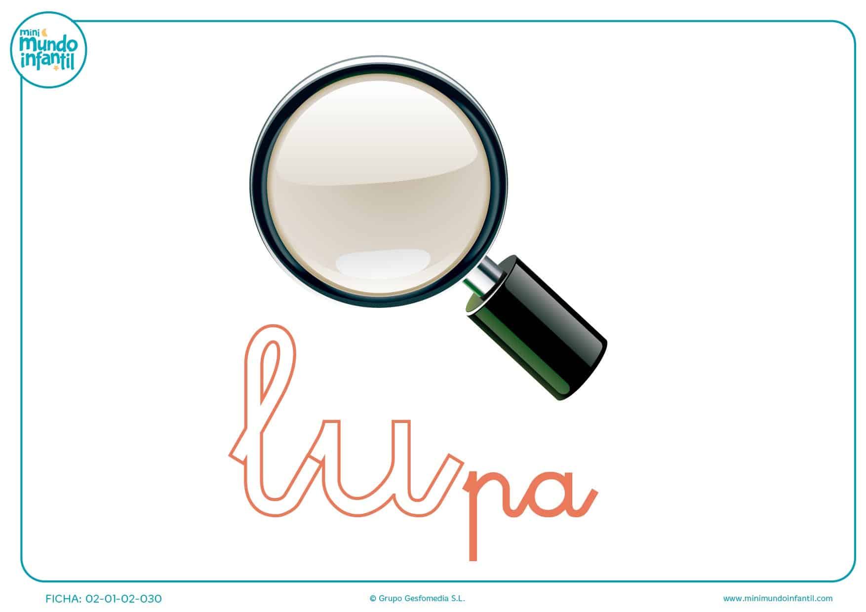 Letras lu de lupa en minúsculas para poner color