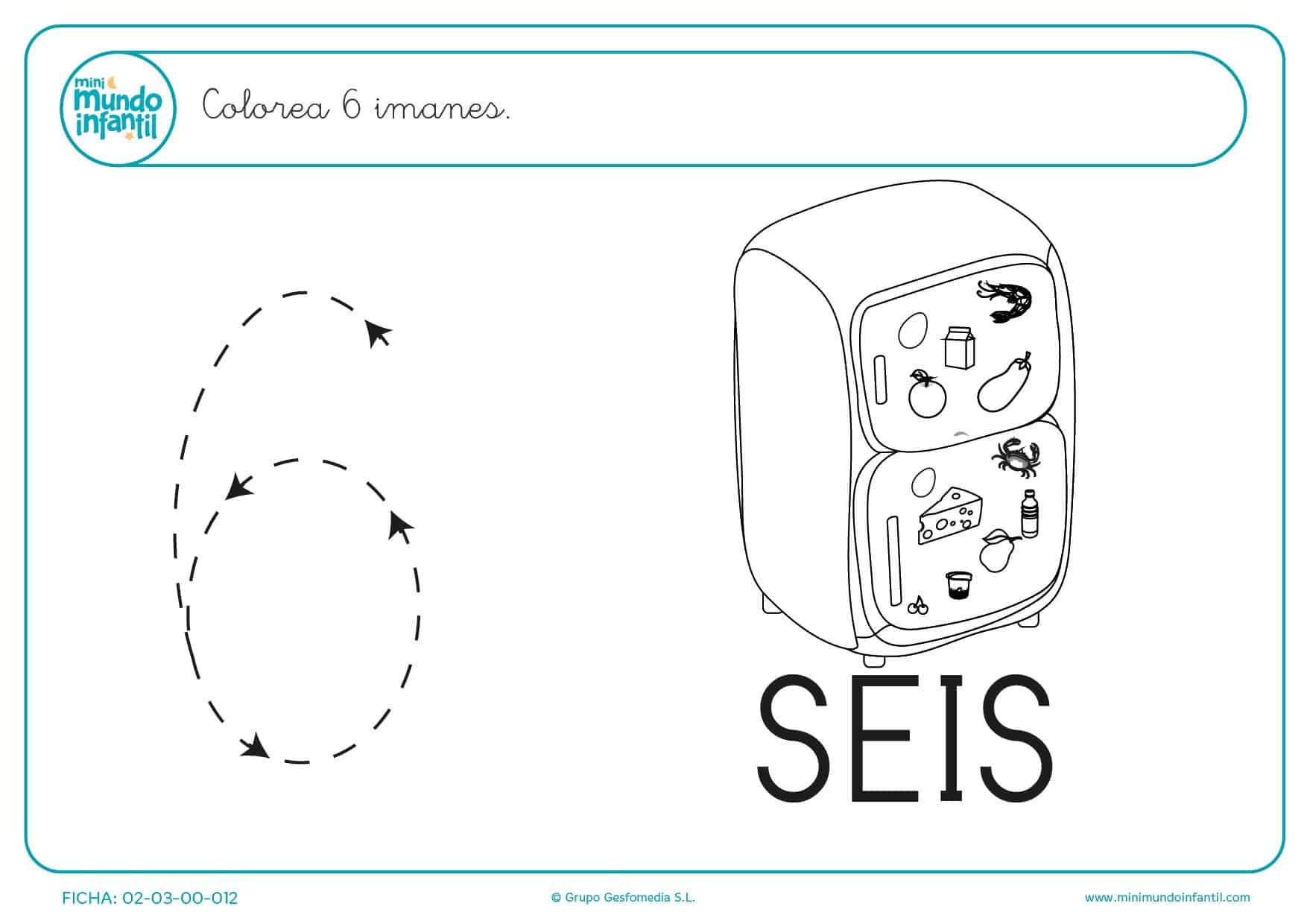 aprender contar 4 años fichas primaria