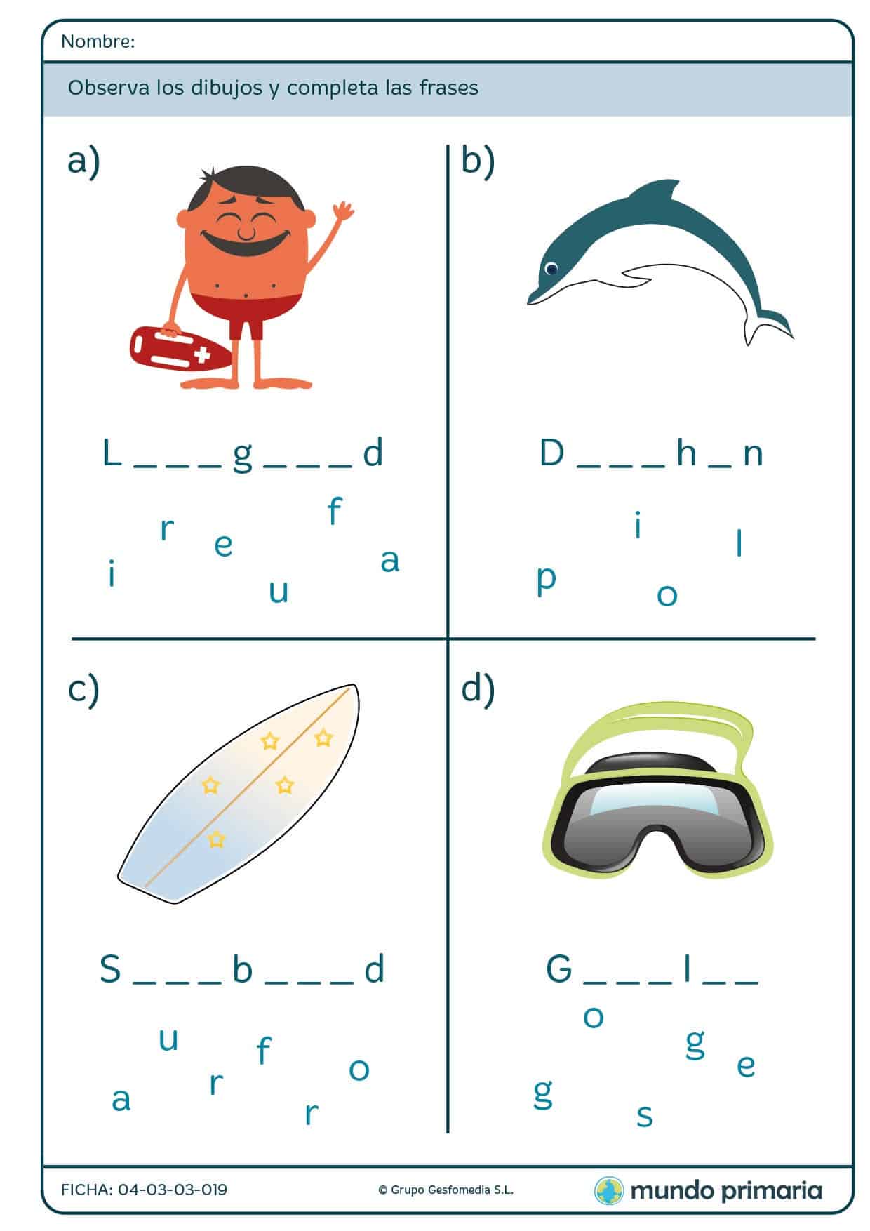 spelling exercise english