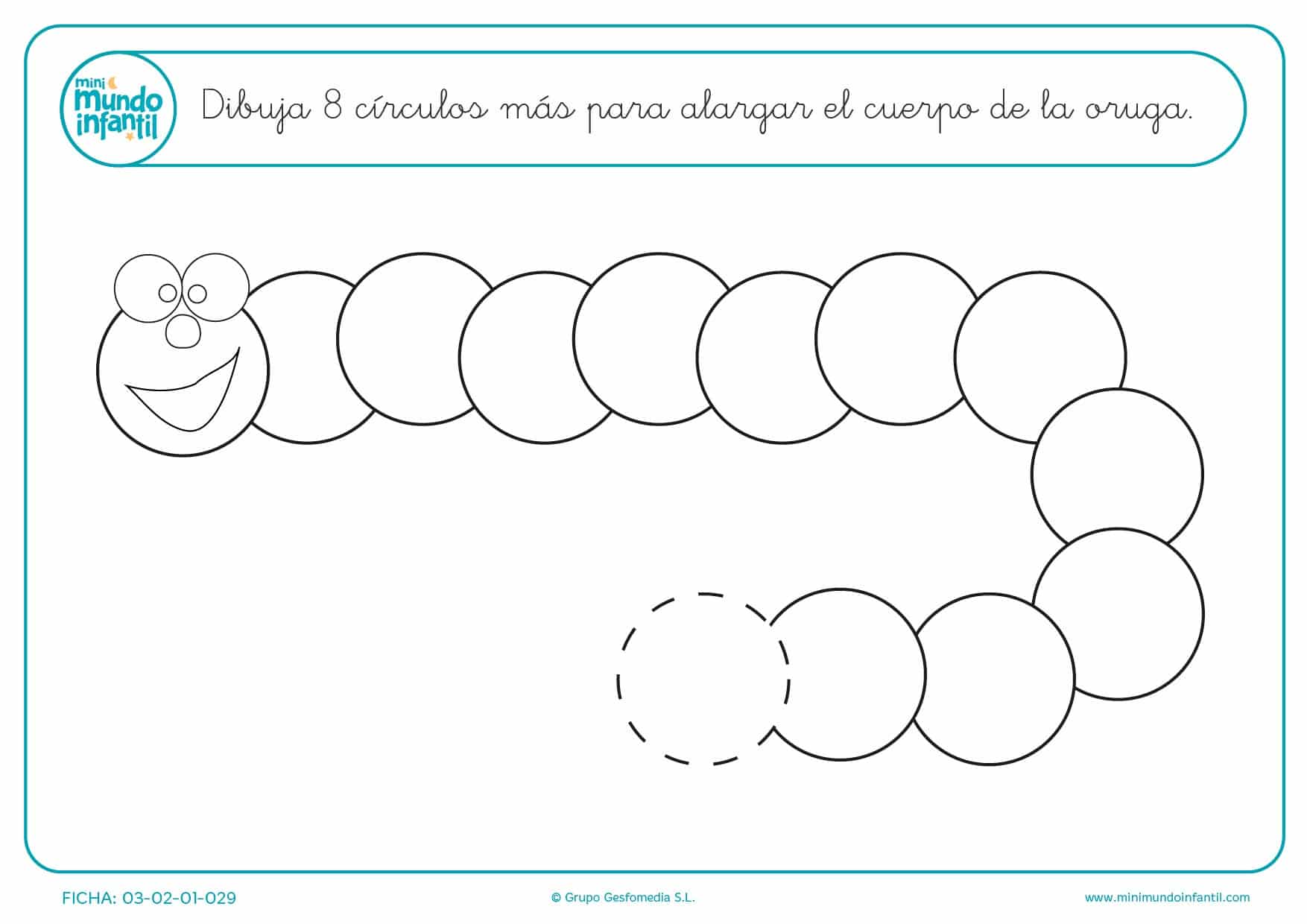 Actividad para completar la imagen mediante trazos circulares