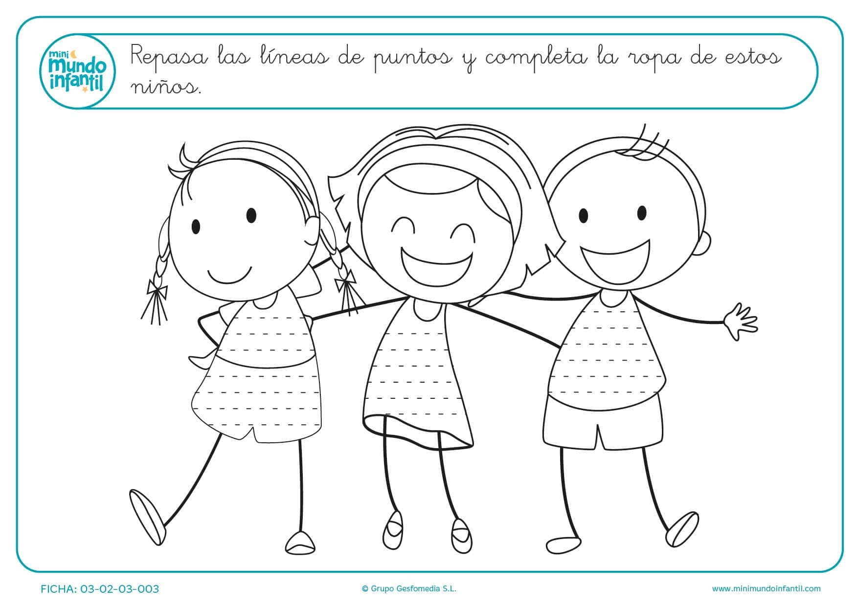Trazar líneas horizontales para completar el dibujo
