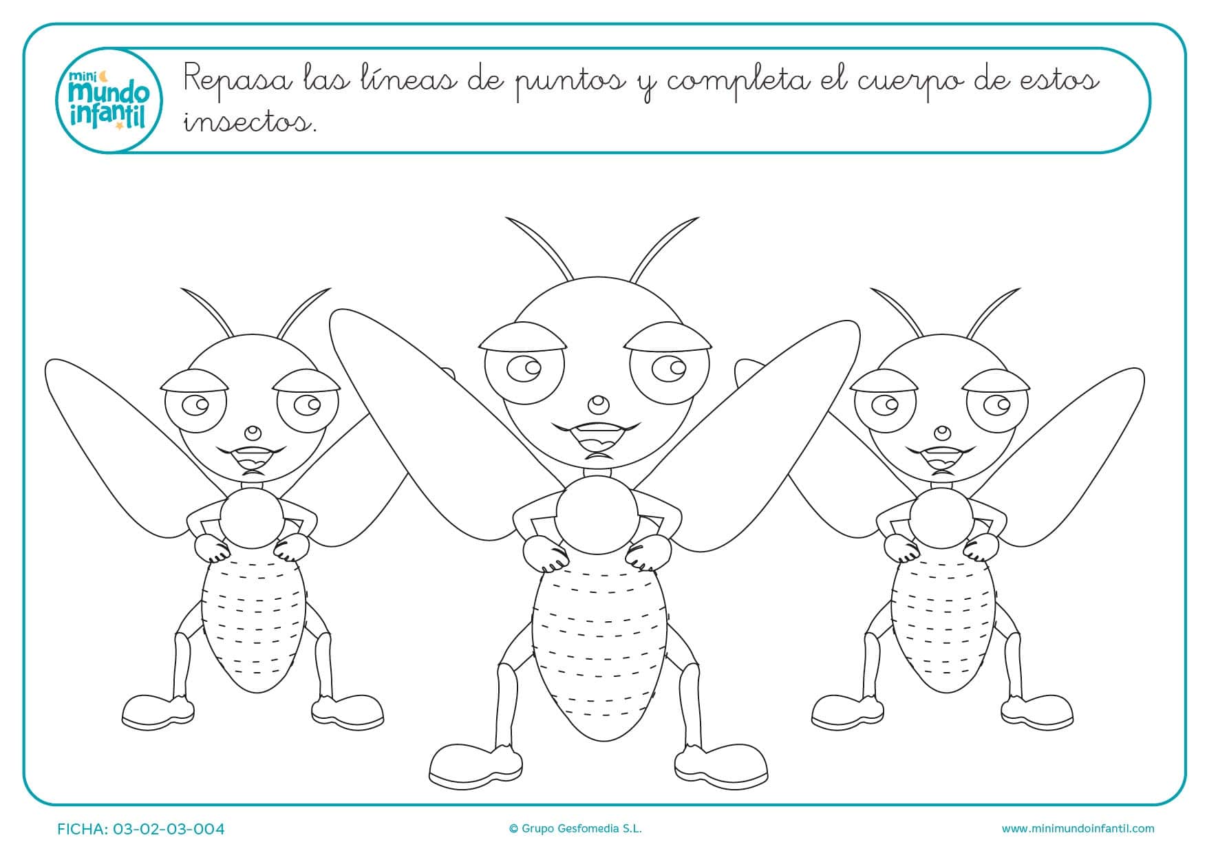 Aprender líneas horizontales para completar el cuerpo de los animales