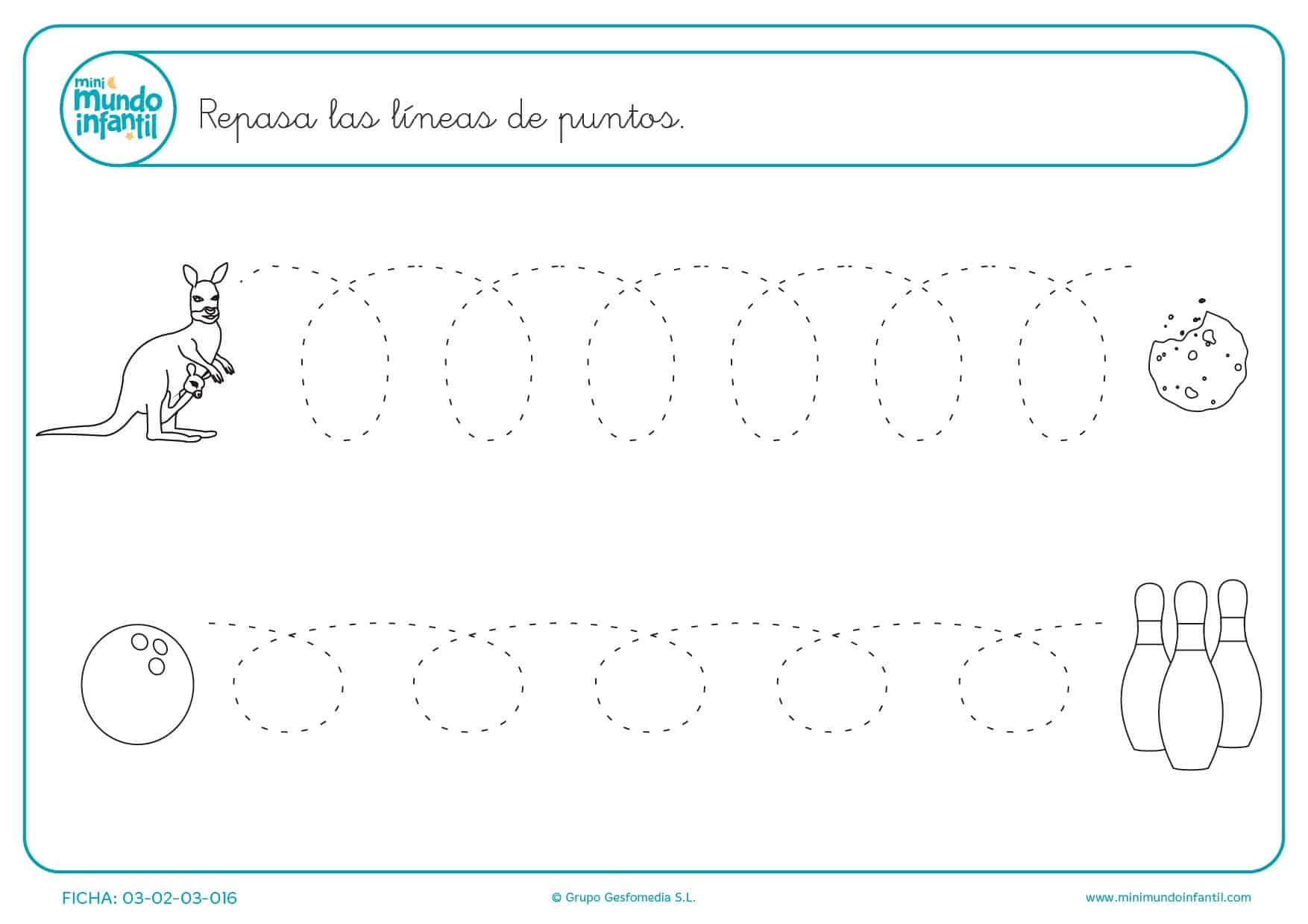 Continuar la serie de líneas para aprender líneas onduladas