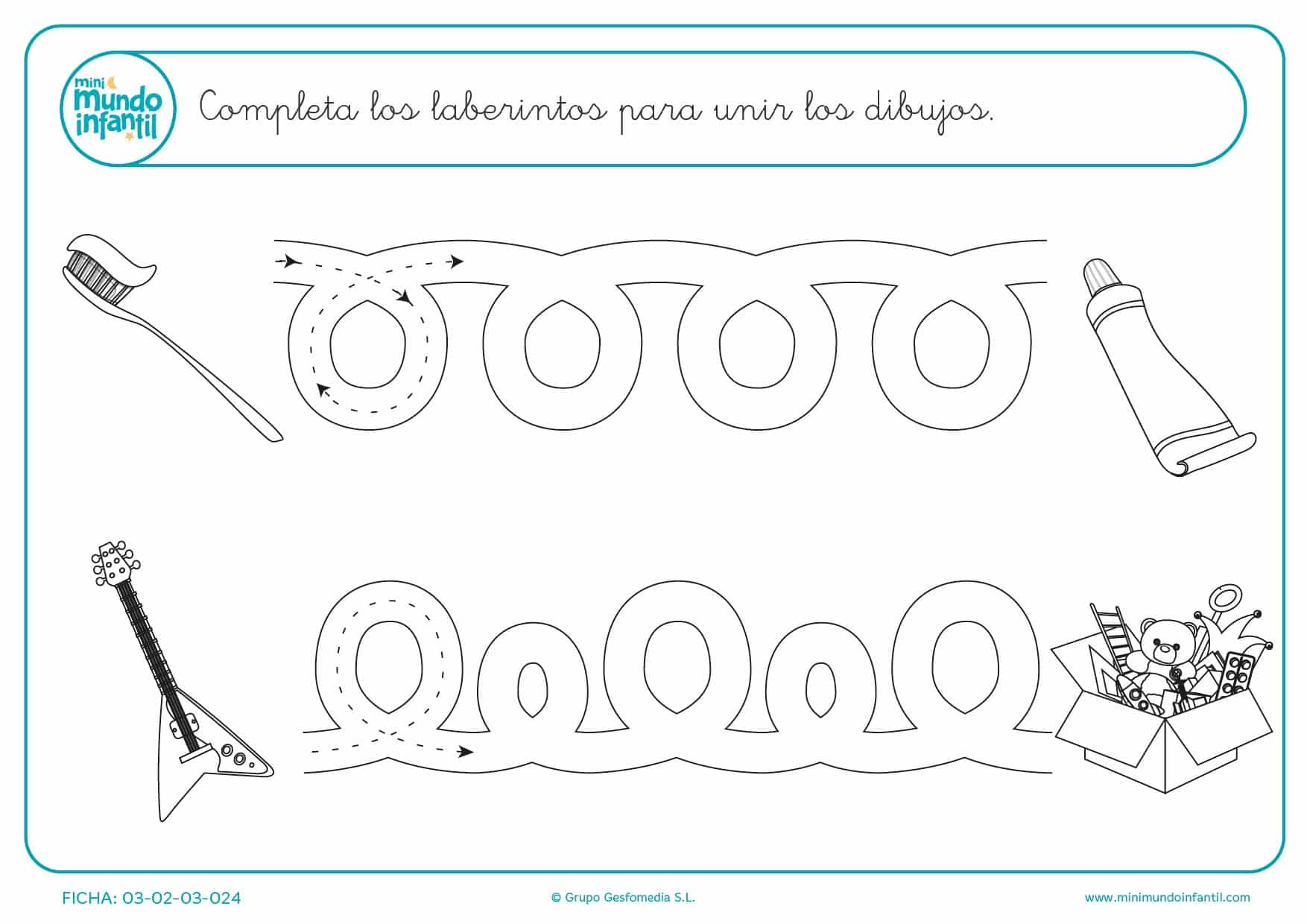 Fichas grafomotricidad 5 años preescolar