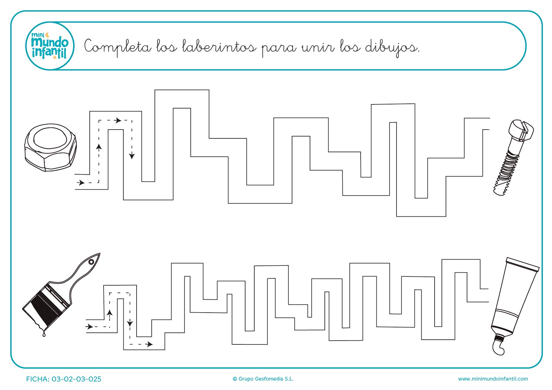 Continua la serie y aprender grafomotricidad para niños prescolares