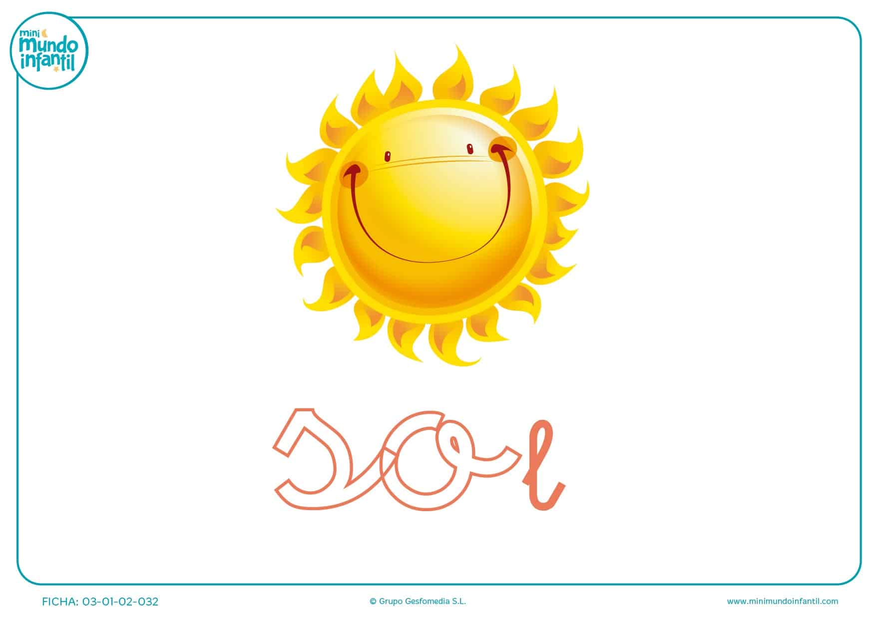 Pintar sílaba SO minúscula de sol