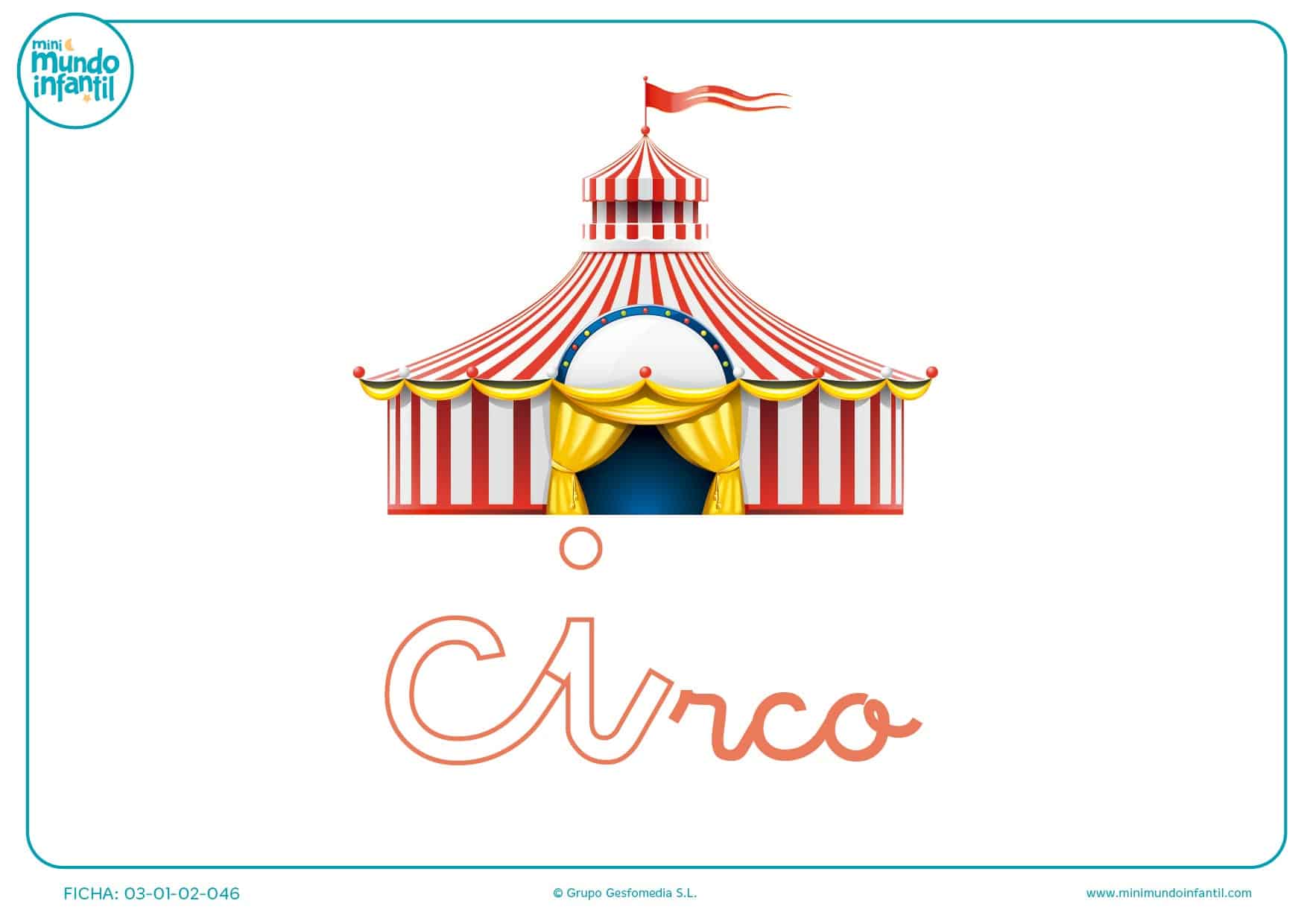 Pintar sílaba CI minúscula de circo