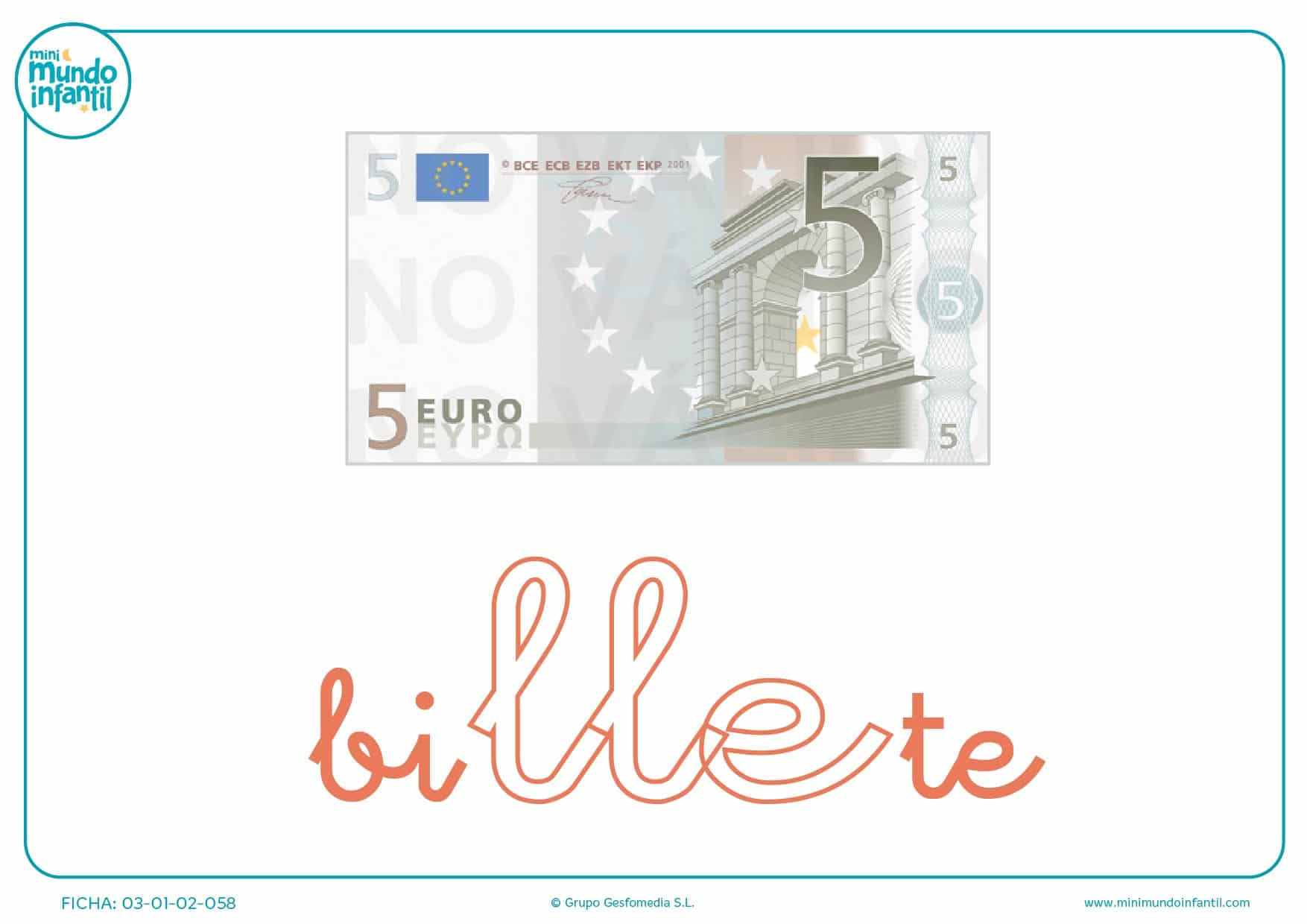 Colorea la sílaba LLE minúscula de billete