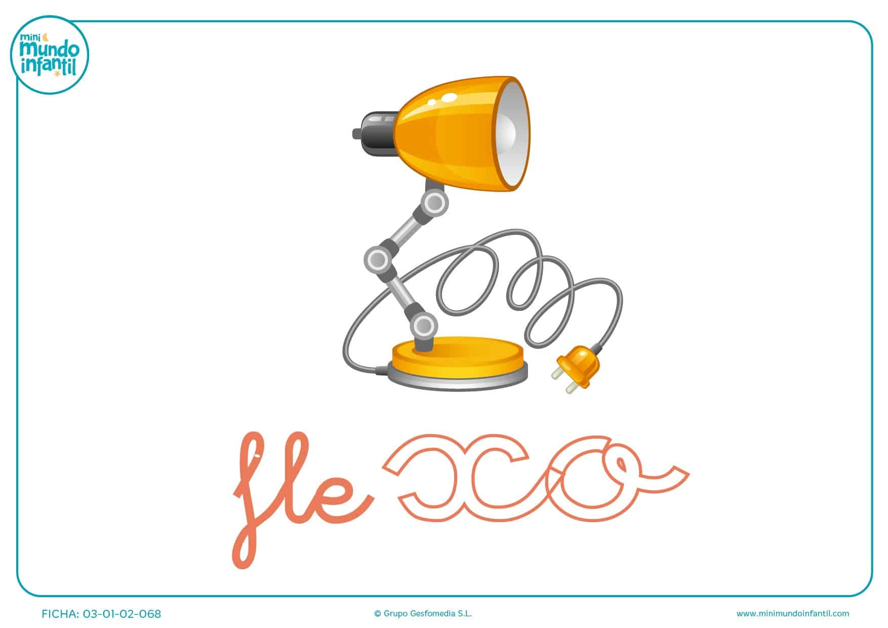 Sílaba XO minúscula de flexo para que rellenes