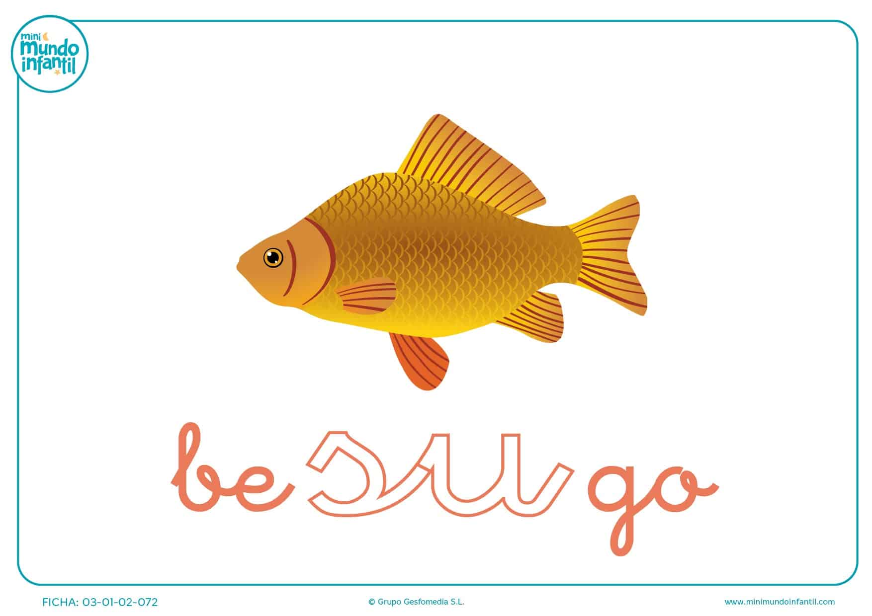 Pintar sílaba SU minúscula de besugo