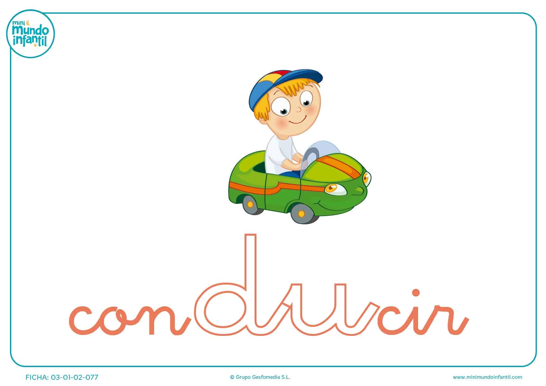 Colorea la sílaba DU minúscula de conducir