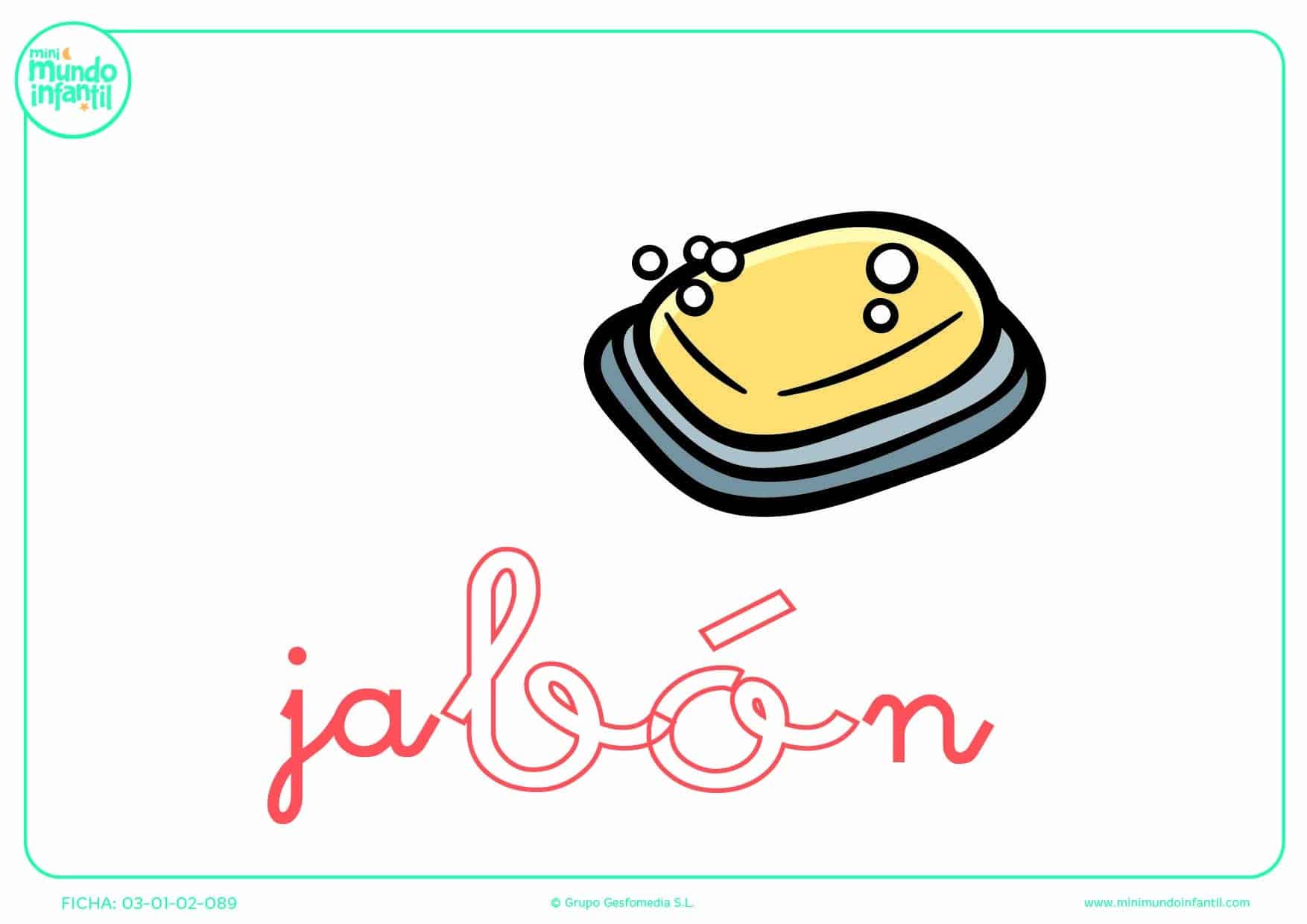 Sílaba BO minúscula de jabón para poner color