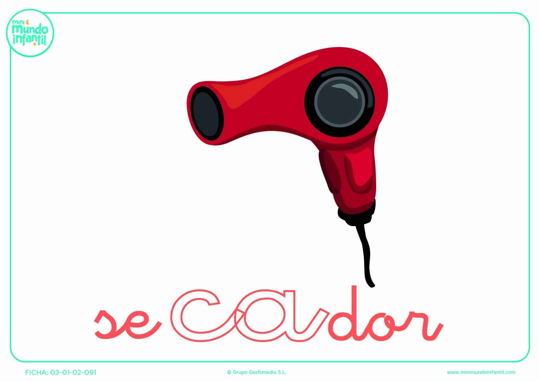 Sílaba CA minúscula de secador para rellenar