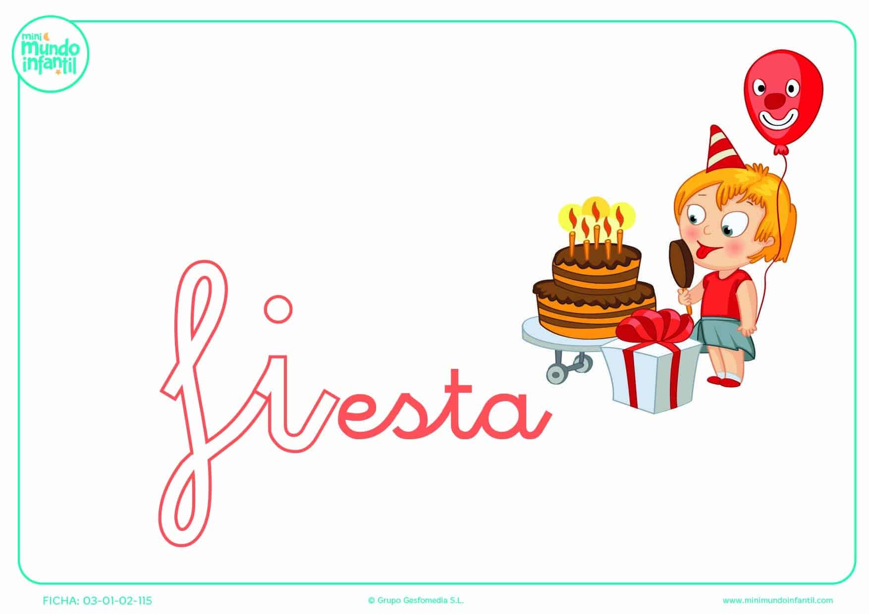 Poner color a la sílaba FI de fiesta en minúsculas