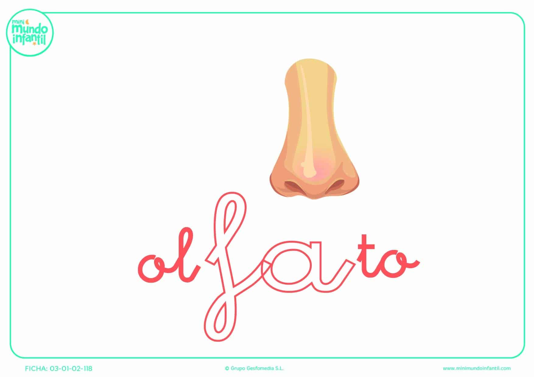 Sílaba FA de olfato para colorear en minúsculas