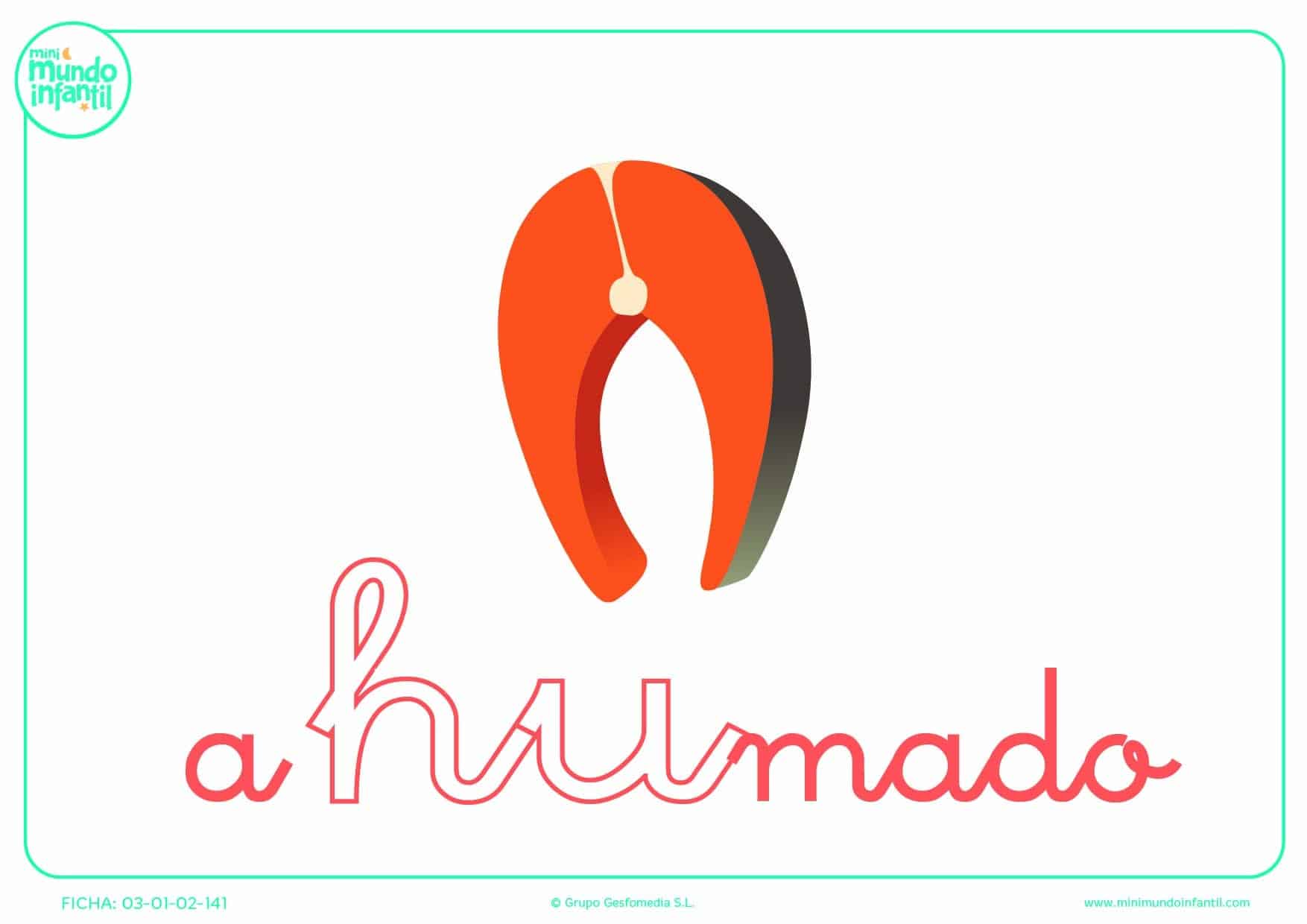 Sílaba HU de ahumado para rellenar en minúsculas