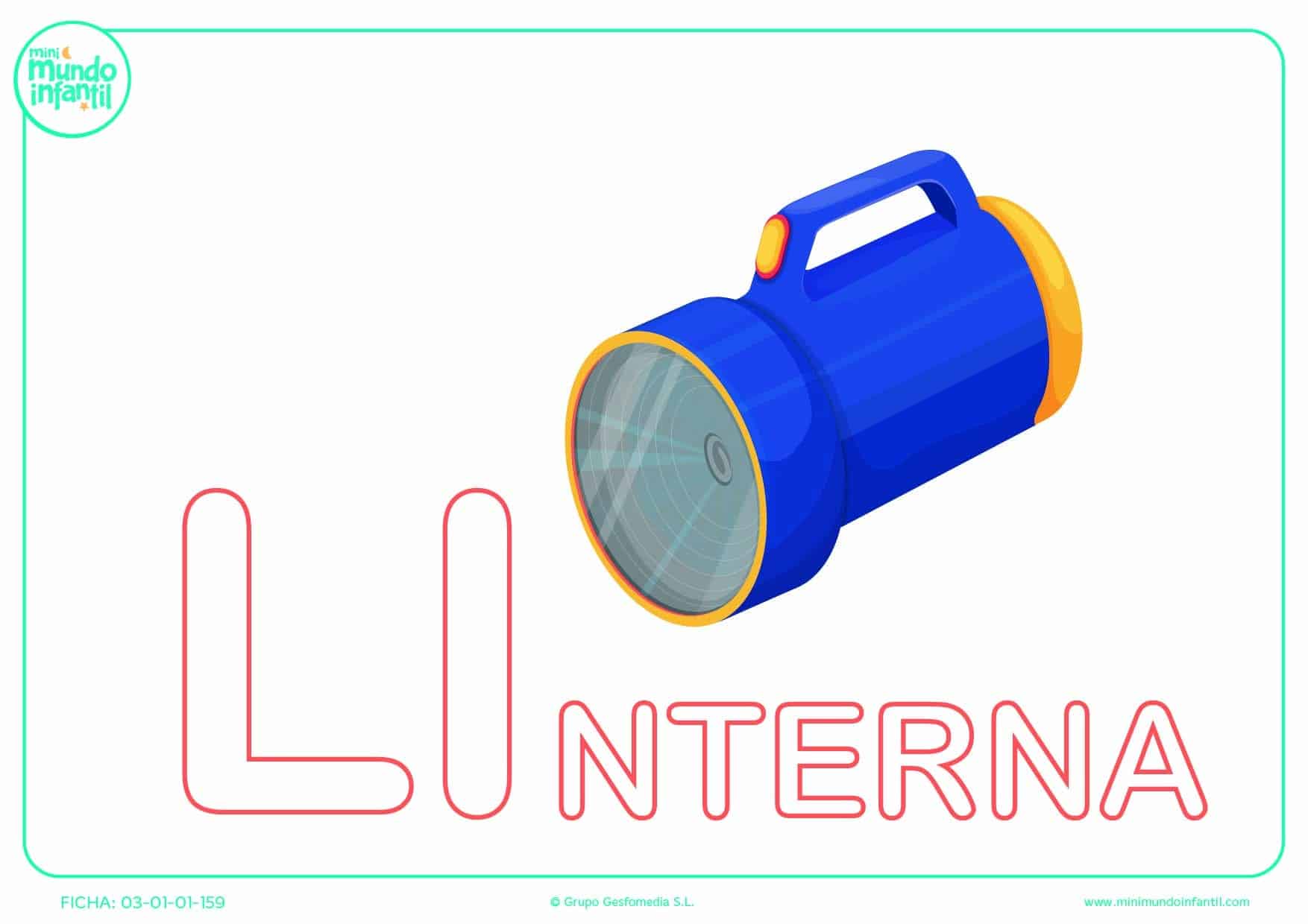 Rellenar la sílaba LI mayúscula de linterna