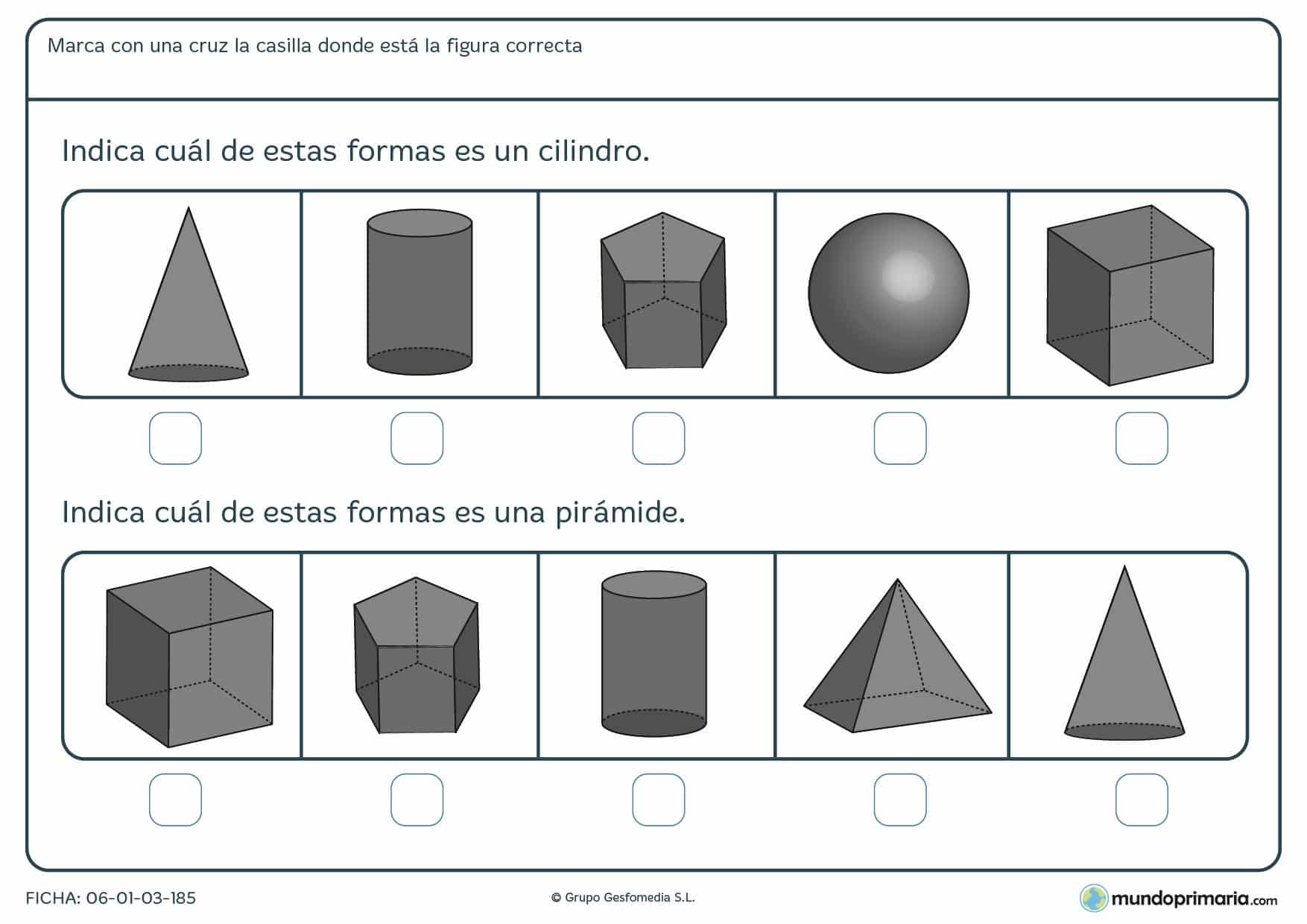 Geometría ejercicios cuarto primaria